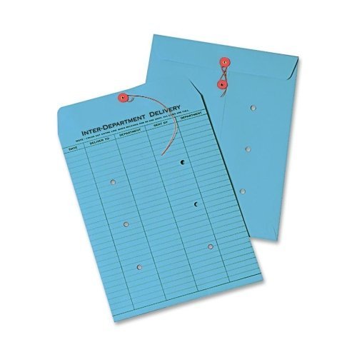 Quality Park Colored Paper String & Button Interoffice Envelopes - Secure Mailing Solution for Offices, Schools & Businesses (QUA63577)