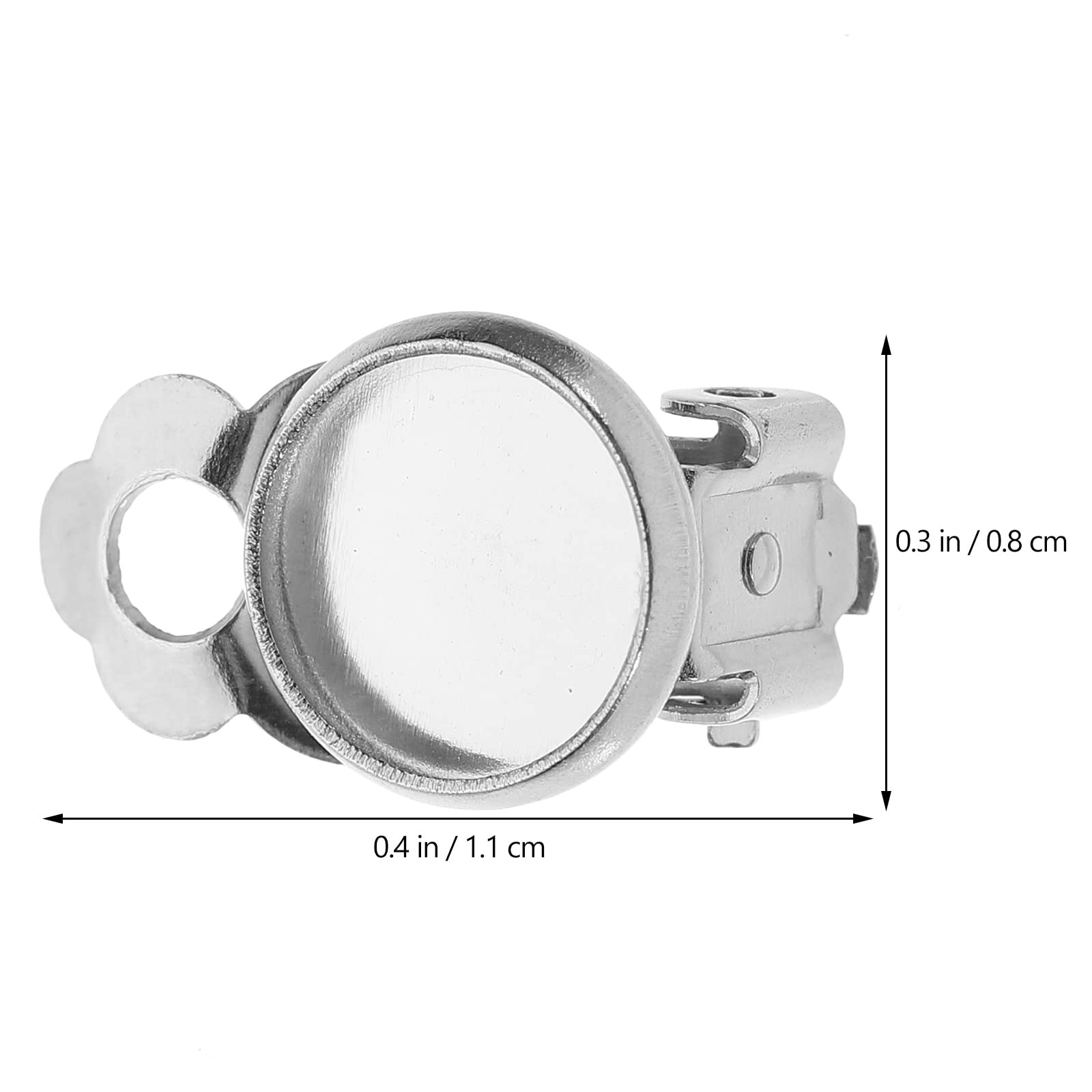 Exceart 50pcs Silver 8mm Clip-on Earring Blanks - Cabochon Settings for Jewelry Making & DIY Crafts - Perfect for Handmade Earrings, Gifts, and Fashion Accessories