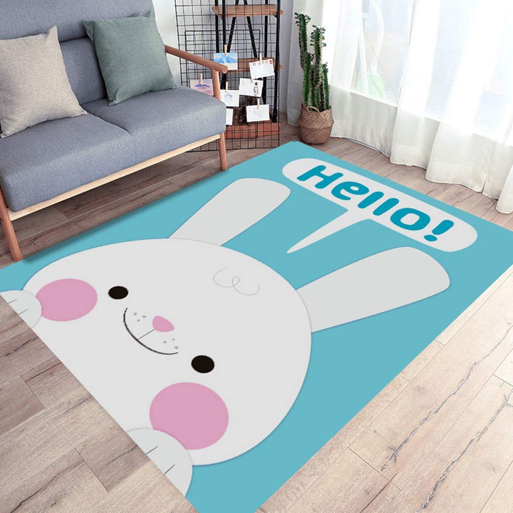 MOXIC Soft Non-Slip Kids Play Mat - 4'x4' Square Baby Crawling Rug for Playroom, Nursery & Living Room | Modern Nordic Animal Print Carpet for Indoor/Outdoor Use | Perfect for Toddler Safety & Home Decor