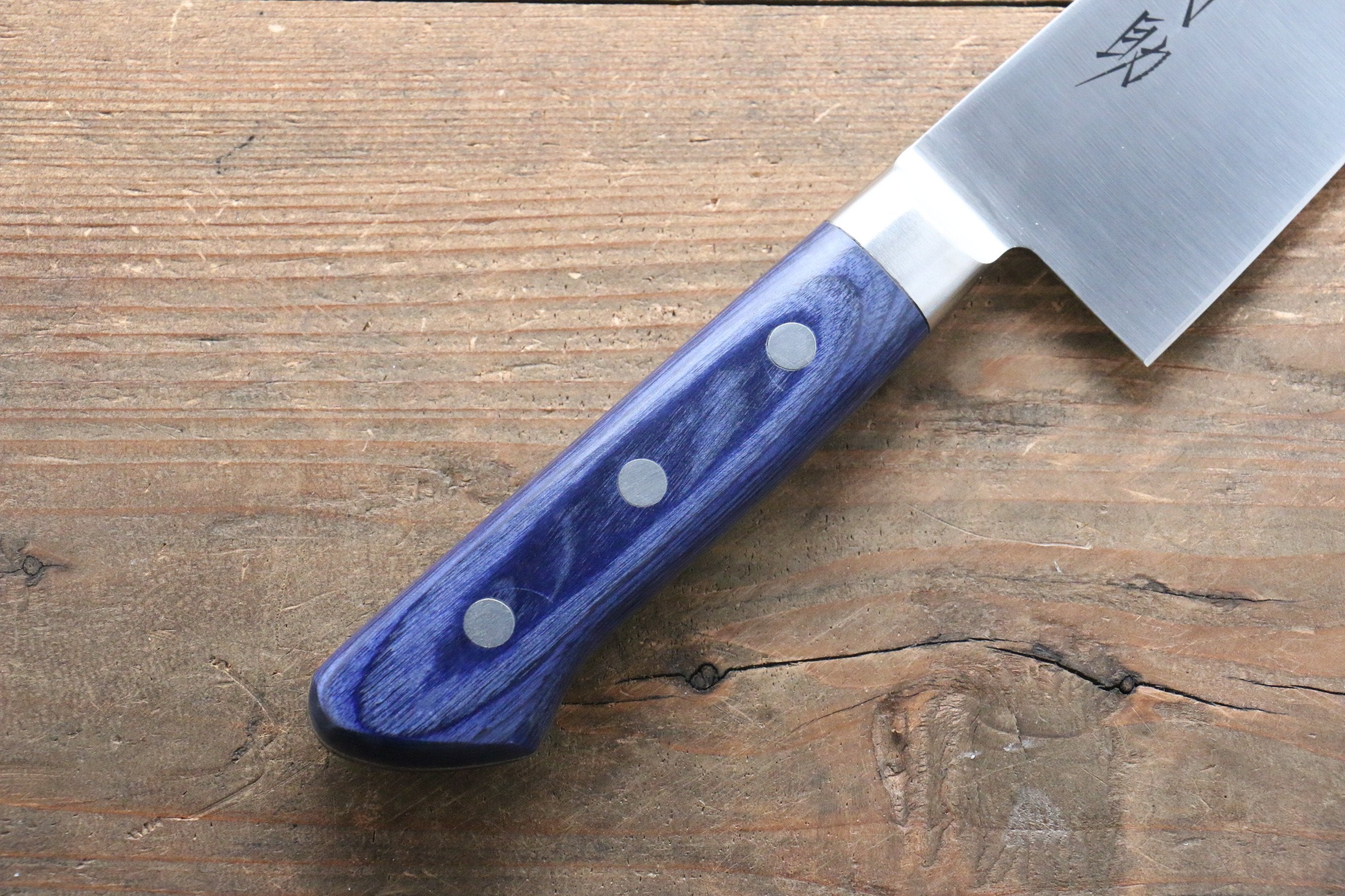 Premium Seisuke Seiten Molybdenum Gyuto 210mm Japanese Chef Knife - Blue Pakka Wood Handle with Protective Sheath - Ideal for Professional Chefs & Home Cooking Enthusiasts