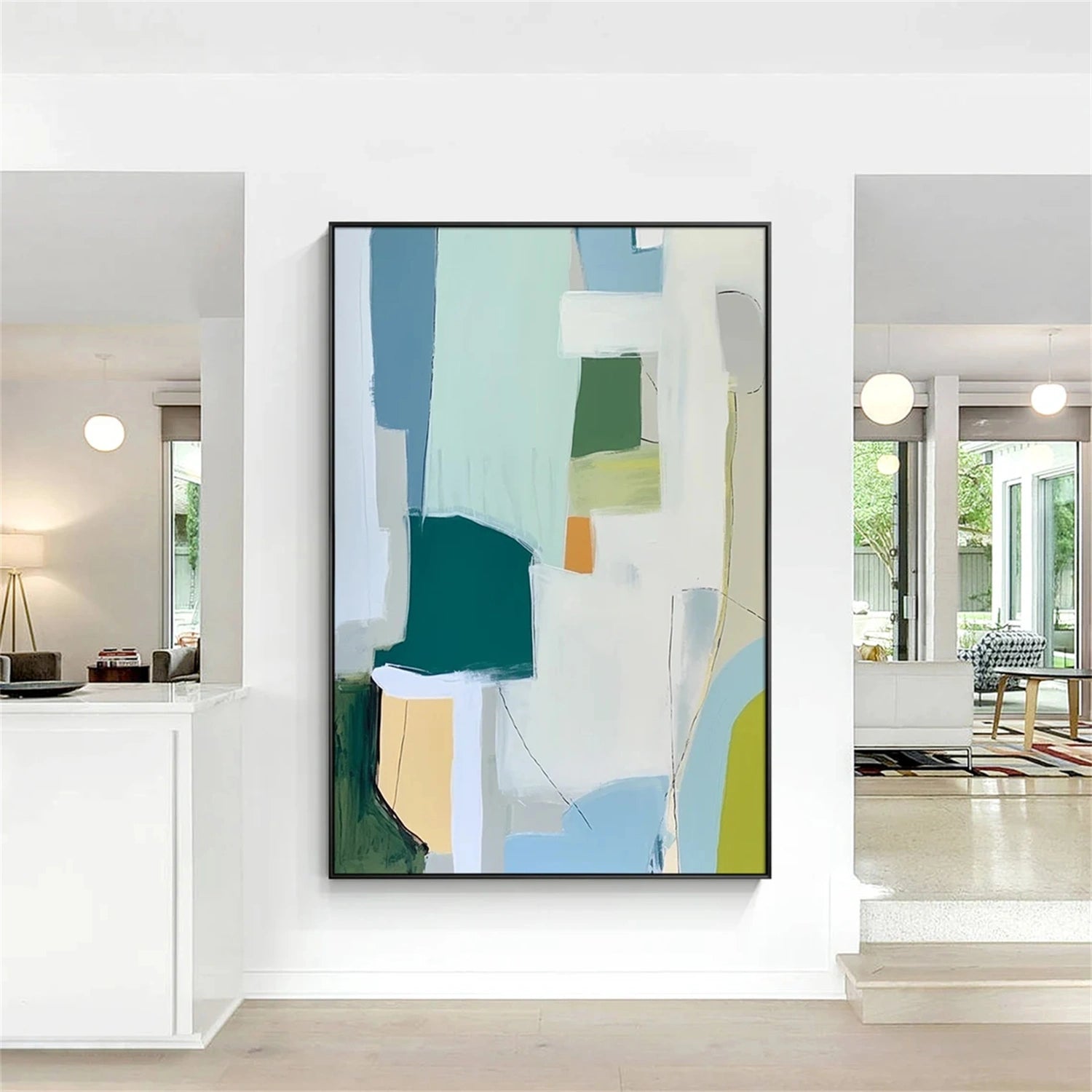 Abstract Painting #AB 297 - Modern Wall Art for Living Room, Bedroom & Office Decor | Large Canvas Artwork for Home & Office