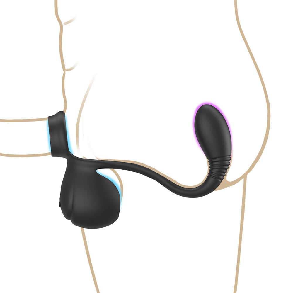 Aphrodisia Male Wearable Vibrating Balls & Prostate Stimulator - Hands-Free Pleasure for Couples Play & Solo Exploration