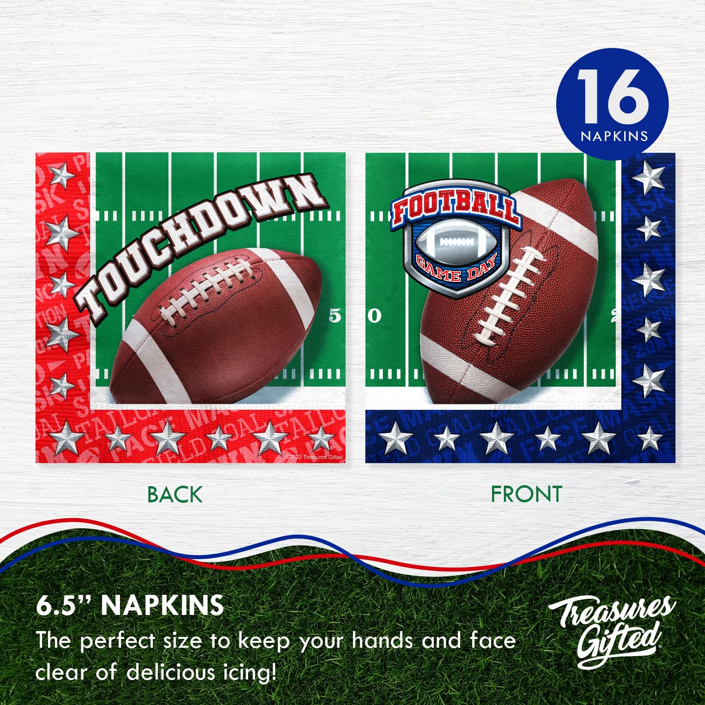 Football Party Decorations Set for 16 Guests - Includes Dinnerware, Plates & Napkins - Perfect for Tailgate Parties, Game Day Celebrations & Sports Themed Events - Football Themed Party Supplies for Home Decor & Fan Gatherings
