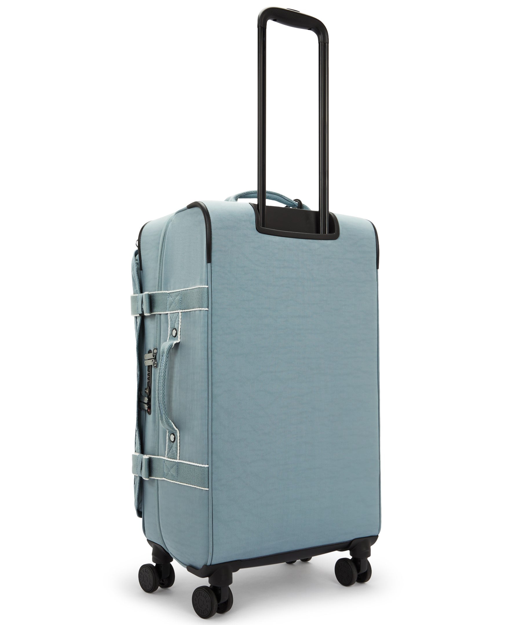 Kipling Spontaneous Medium Rolling Luggage - Lightweight Carry-On Suitcase with Spinner Wheels, Relaxed Grey | Perfect for Business Travel & Weekend Getaways