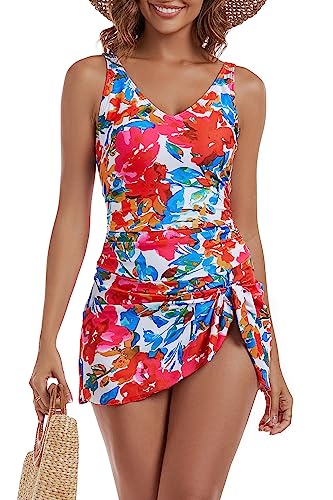 Hot Pink, Blue Floral Print