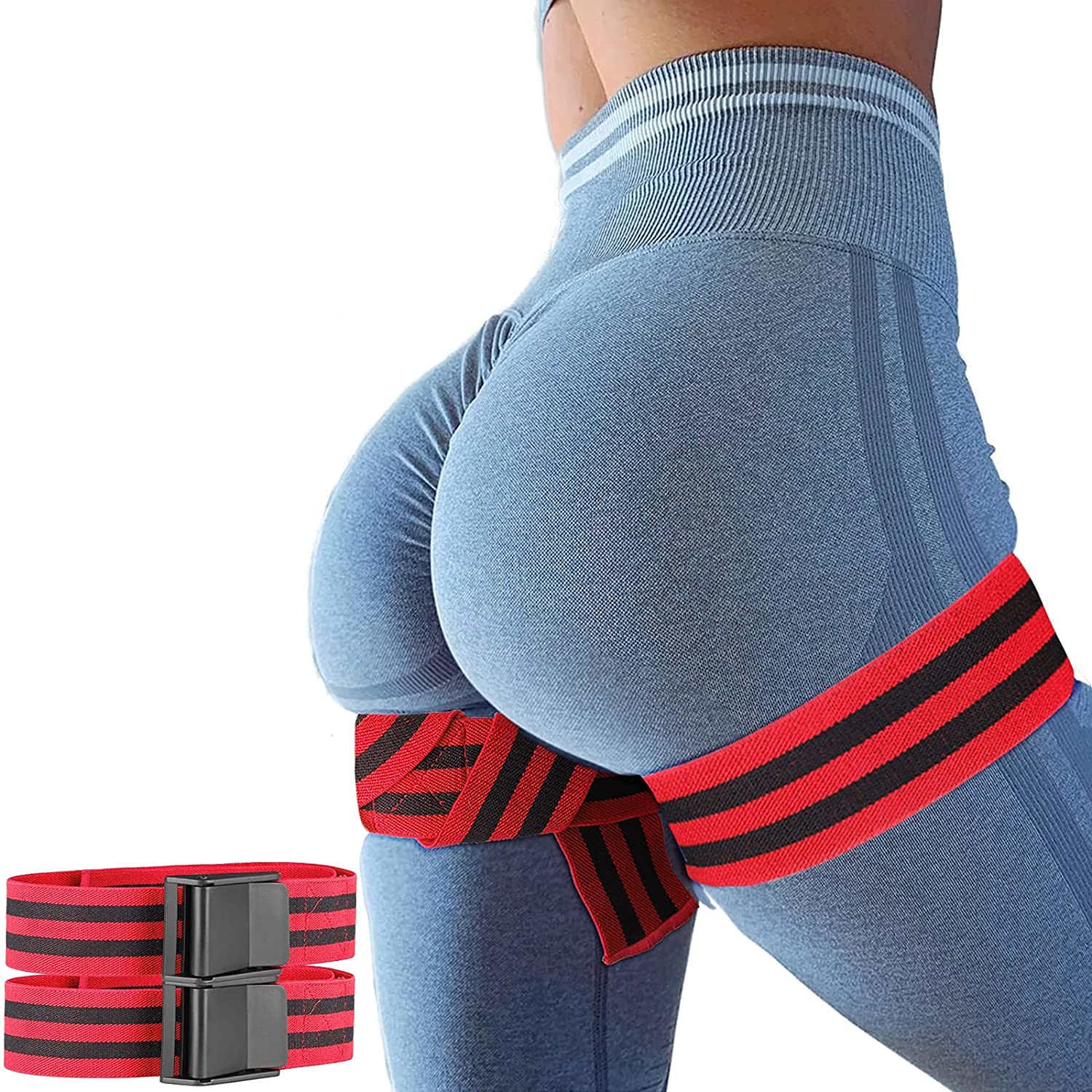 Booty Bands for Women - Glute & Hip Resistance Bands for Squats, Workouts & Butt Lifting | Blood Flow Restriction Bands for Muscle Toning & Fitness Training | Perfect for Home Gym, Yoga & Leg Exercises