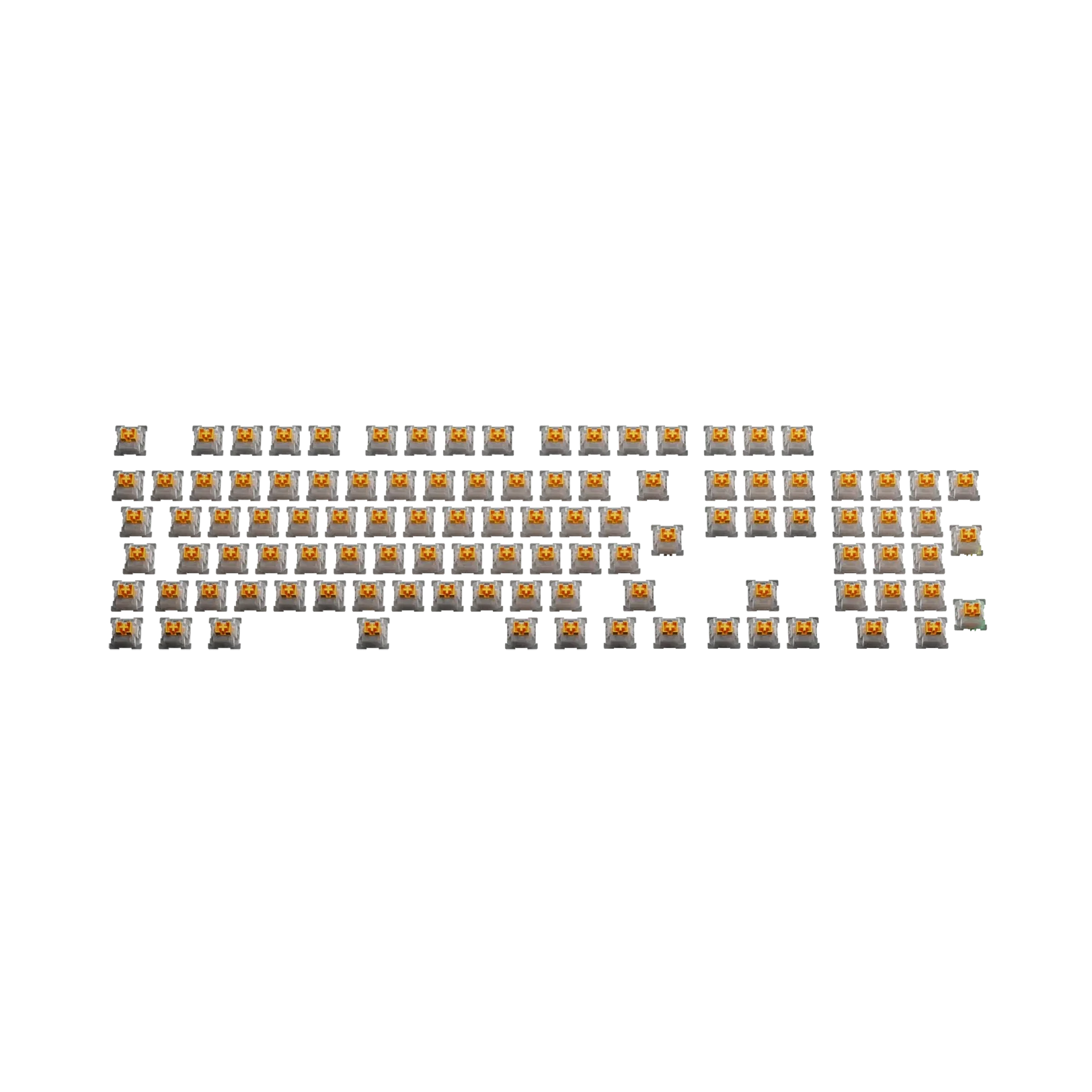 Glorious Panda Silent Mechanical Keyboard Switches - 100 Pack ISO Layout for Quiet Typing | Perfect for Gaming, Office & Home Use
