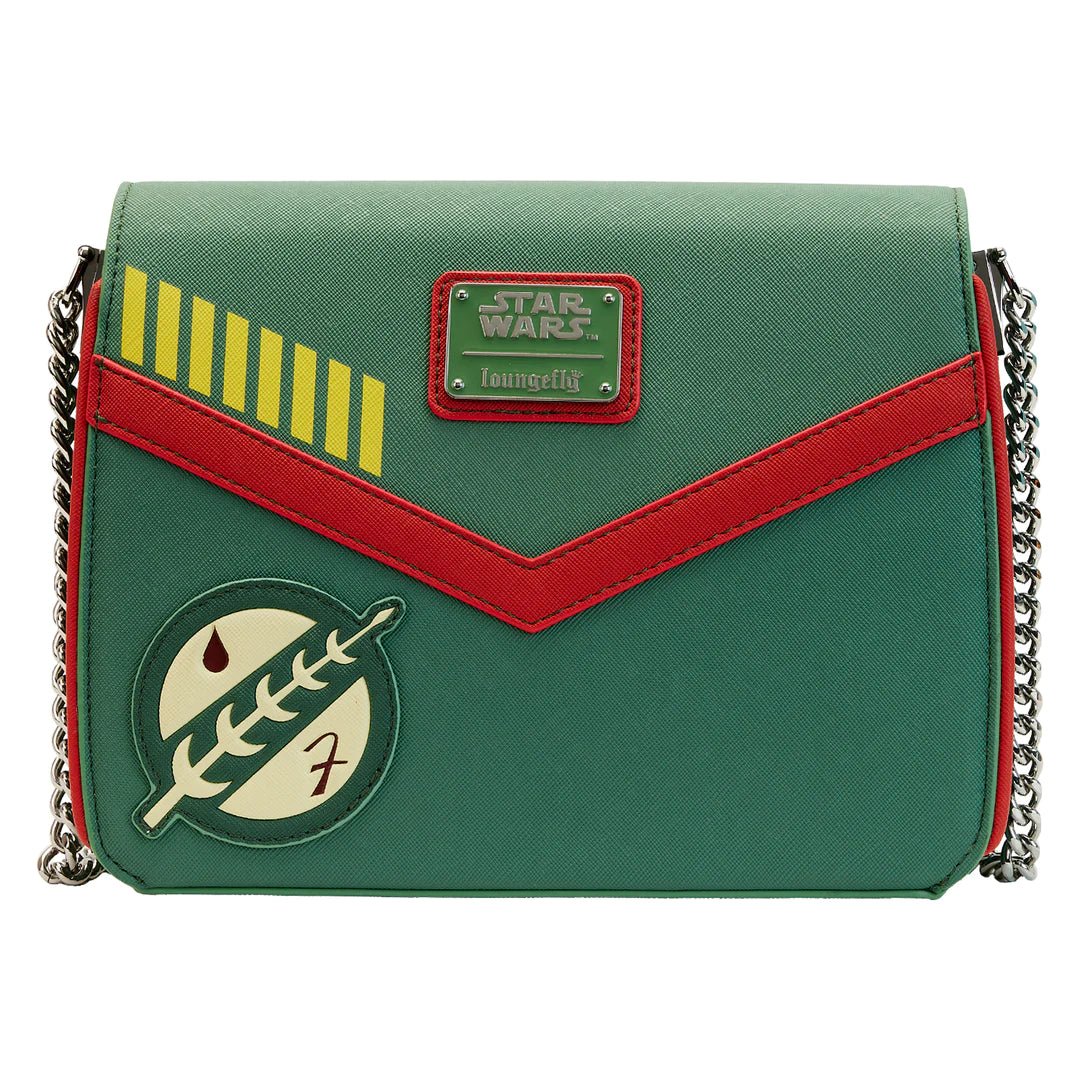 Star Wars Boba Fett Cosplay Crossbody Bag - Authentic Mandalorian Style Messenger Purse for Conventions, Halloween & Costume Parties