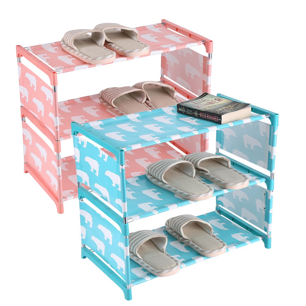 3-Tier Foldable Fabric Shoe Rack Storage Organizer - Space Saving Shoe Cabinet for Bedroom, Living Room, Bathroom & Hallway | Perfect for Small Spaces, Entryway Organization & Closet Storage