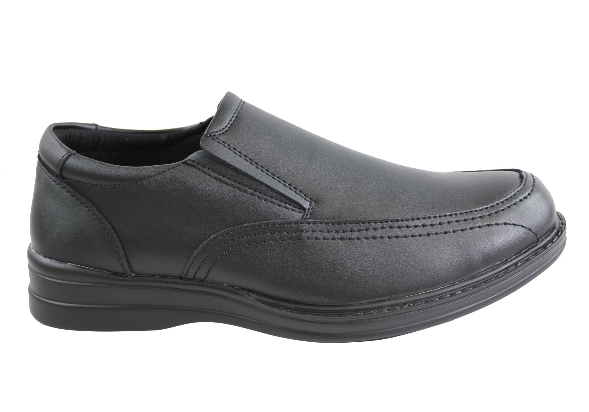 Grosby Men's Genuine Leather Comfort Shoes - Slip On Casual Loafers for Walking, Office & Travel