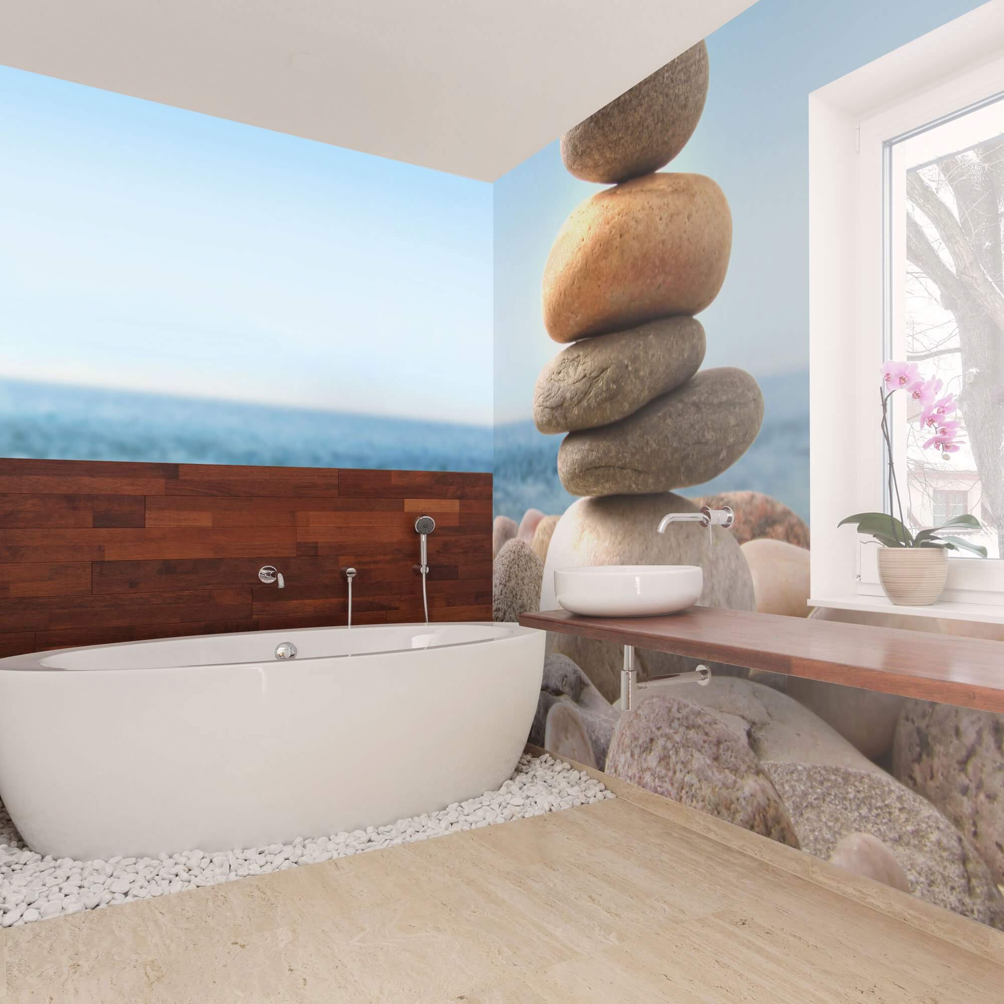 Blue Zen Peel and Stick Removable Wall Mural - 1360