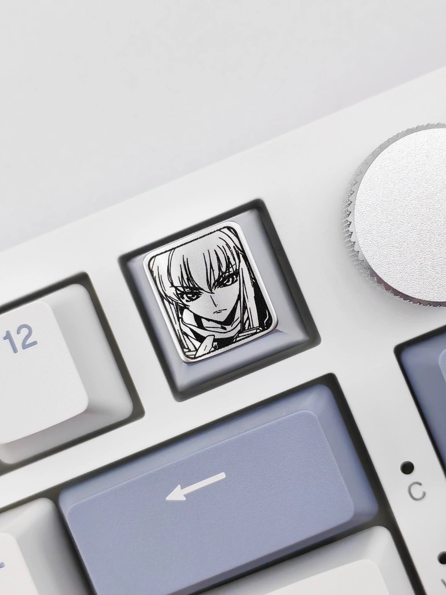 CODE GEASS Lelouch of the Rebellion C.C. Anime Keycaps - Zinc Alloy Custom Mechanical Keyboard Keycaps for Gaming & Typing Enthusiasts