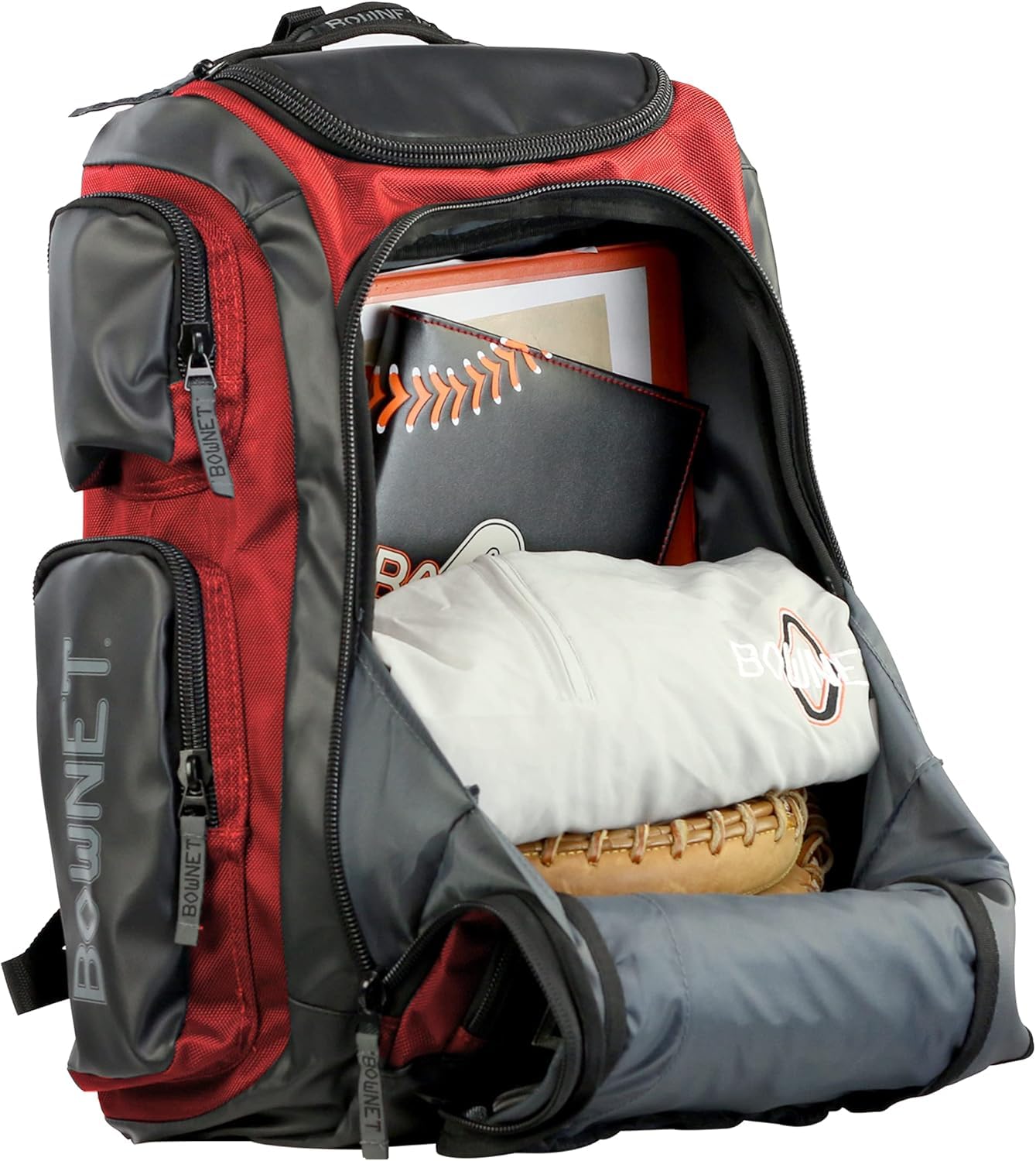 Bownet Commando Coaches Bat Bag - Baseball Backpack with Large Main Compartment for Boys & Girls - Holds 1 Fungo Bat & Water Bottle - Perfect for Youth Baseball Practice, Games & Training Sessions