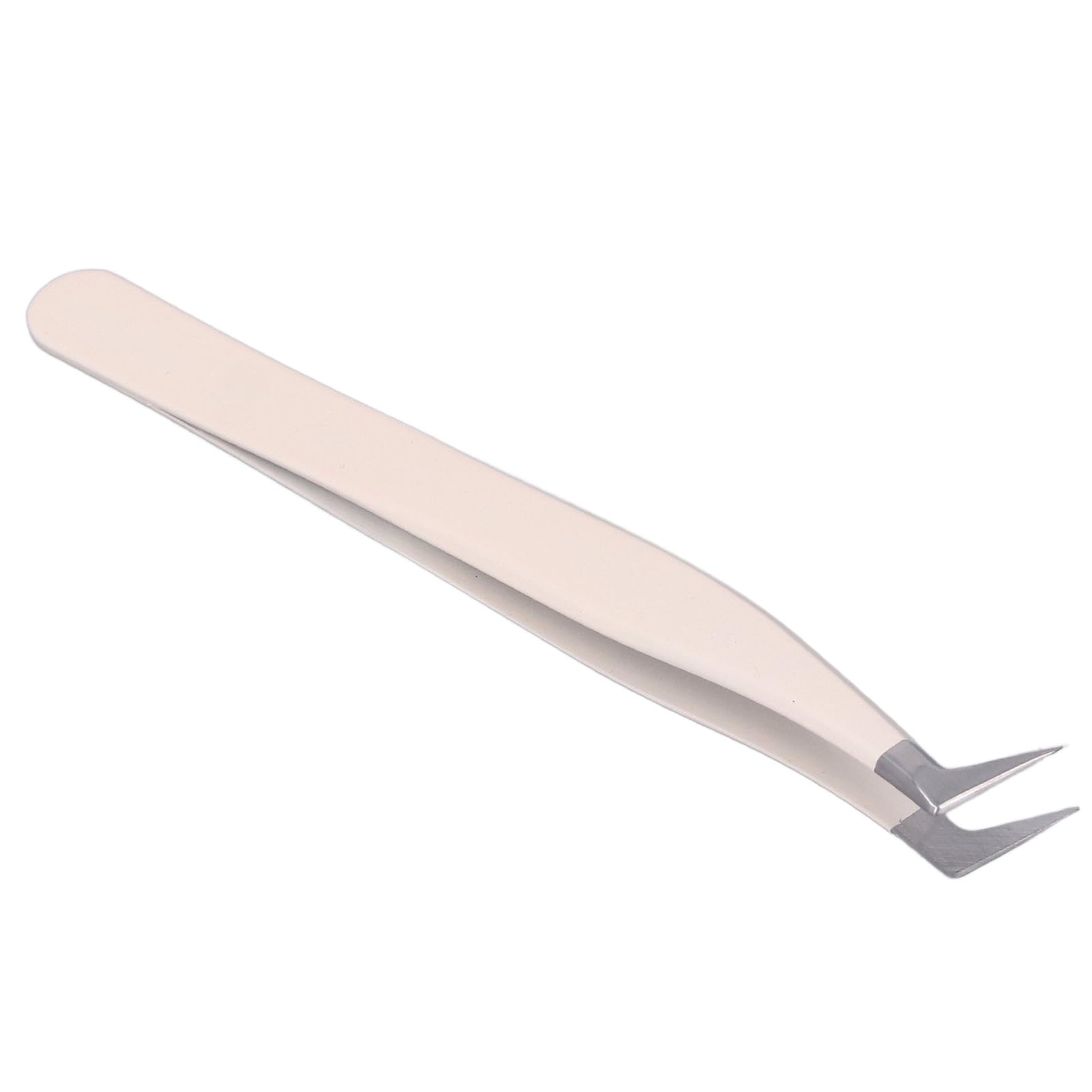 Professional Stainless Steel False Eyelash Extension Tweezers - 7 Shape Curved Tip Precision Lash Applicator Tool for Salon, Home & DIY Makeup Use
