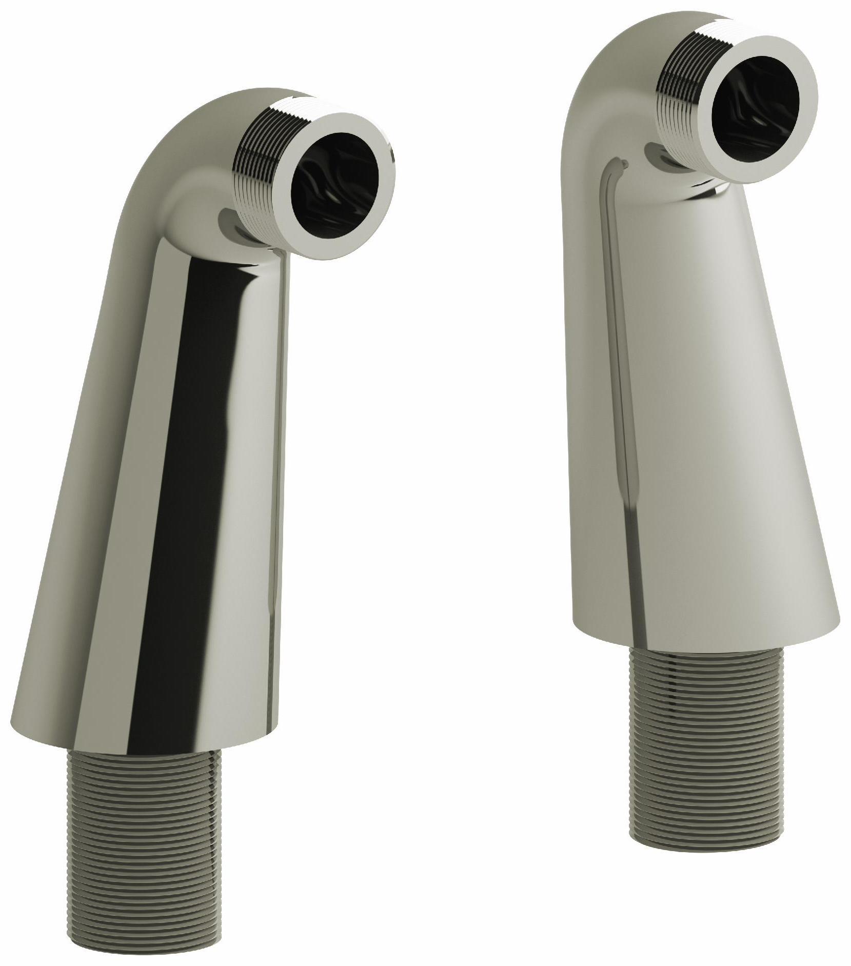 4 Deck Mount Riser Pair in Polished Nickel - TU99PN by RIOBEL - Perfect for Bathroom Faucet Installation and Deck Plate Adjustment