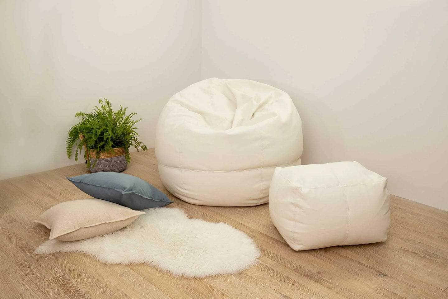 Big Pear Leather Bean Bag Chair - 5 Stylish Colors for Ultimate Comfort | Perfect for Living Room, Bedroom & Game Room Relaxation