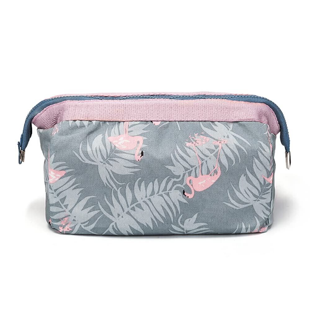 Waterproof Flamingo Cosmetic Bag for Women & Girls - Travel Makeup Organizer, Portable Toiletry Wash Bag - Perfect for Gym, Vacation & Daily Use