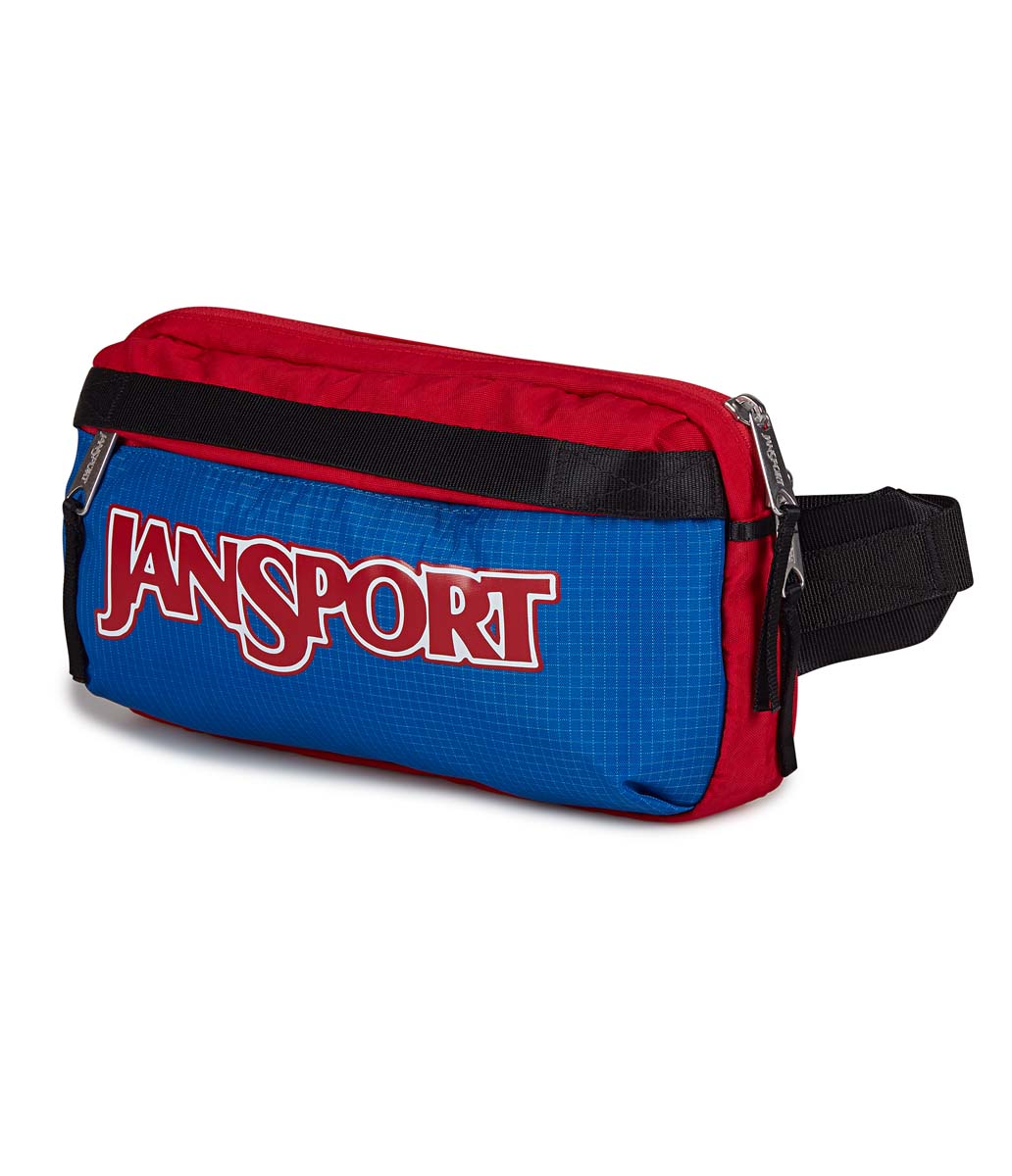 JanSport Washington Waist Pack - Lightweight & Durable Fanny Pack for Men & Women - Adjustable Belt Bag for Travel, Hiking & Everyday Use (Red Tape)
