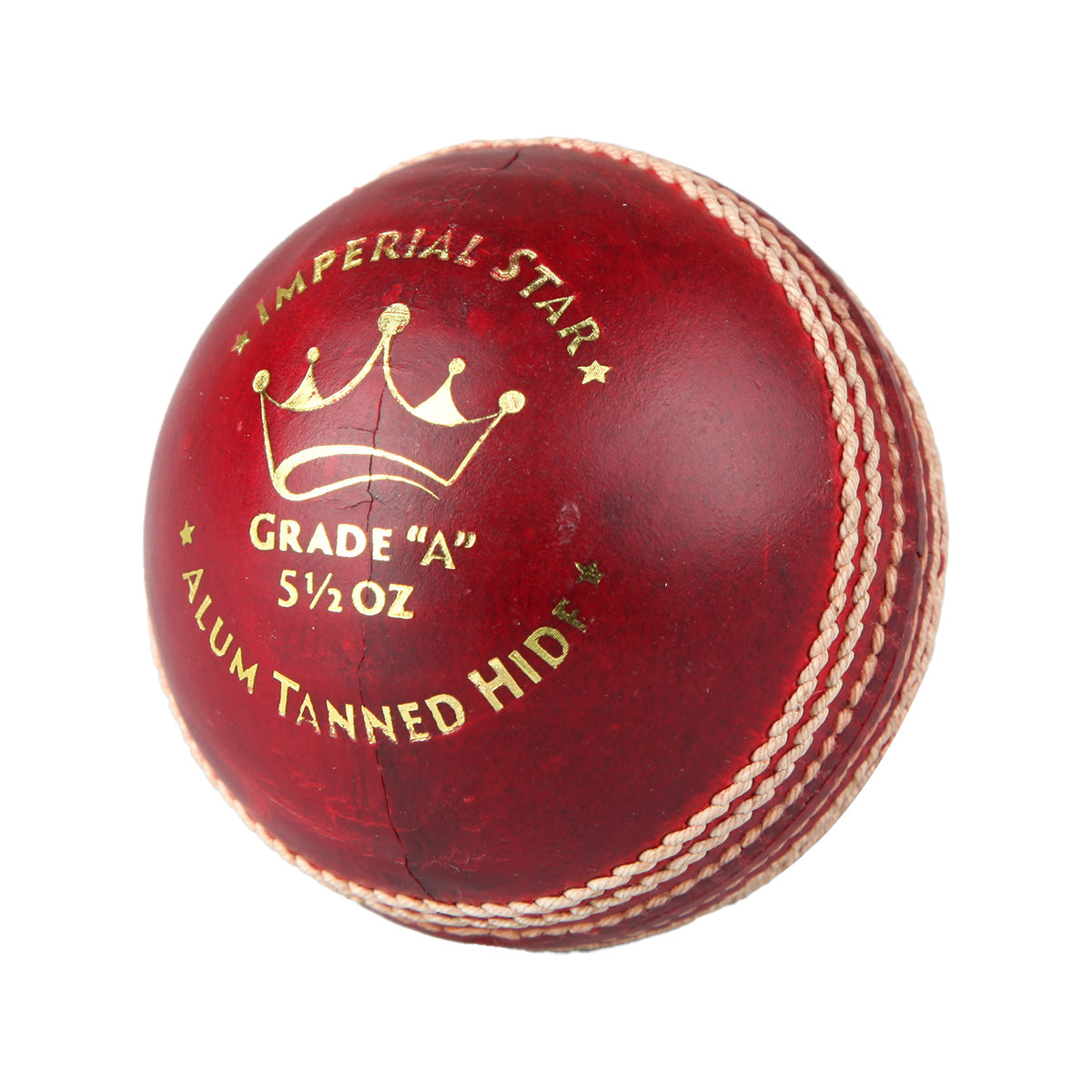 Premium Bull Imperial Star Cricket Ball - Professional Grade Leather Cricket Ball for Matches & Practice - Perfect for Outdoor Sports, Training, and Competitive Play