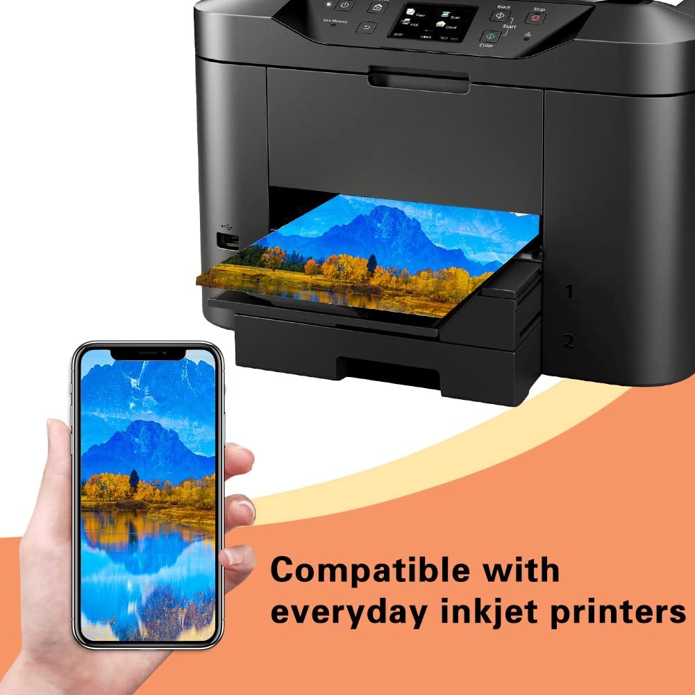 20 Sheets Glossy Photo Paper 8x10 Inch - 180gsm Premium Inkjet Printer Paper for Pictures, Flyers, Calendars & Brochures | Ideal for Home Printing, Office Documents & Professional Photography Projects