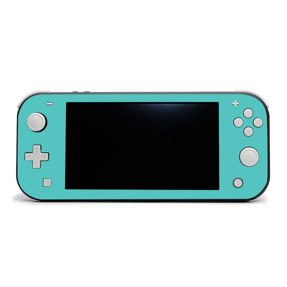 MightySkins Protective Vinyl Decal Wrap Cover for Nintendo Switch Lite - Solid Turquoise | Durable, Customizable Skin | Easy to Apply & Remove | Made in USA | Perfect for Gaming, Travel & Personalization