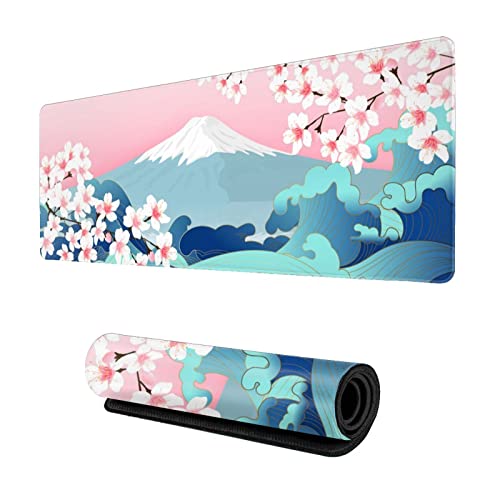 Japanese Fuji Mountain With Cherry Blossom