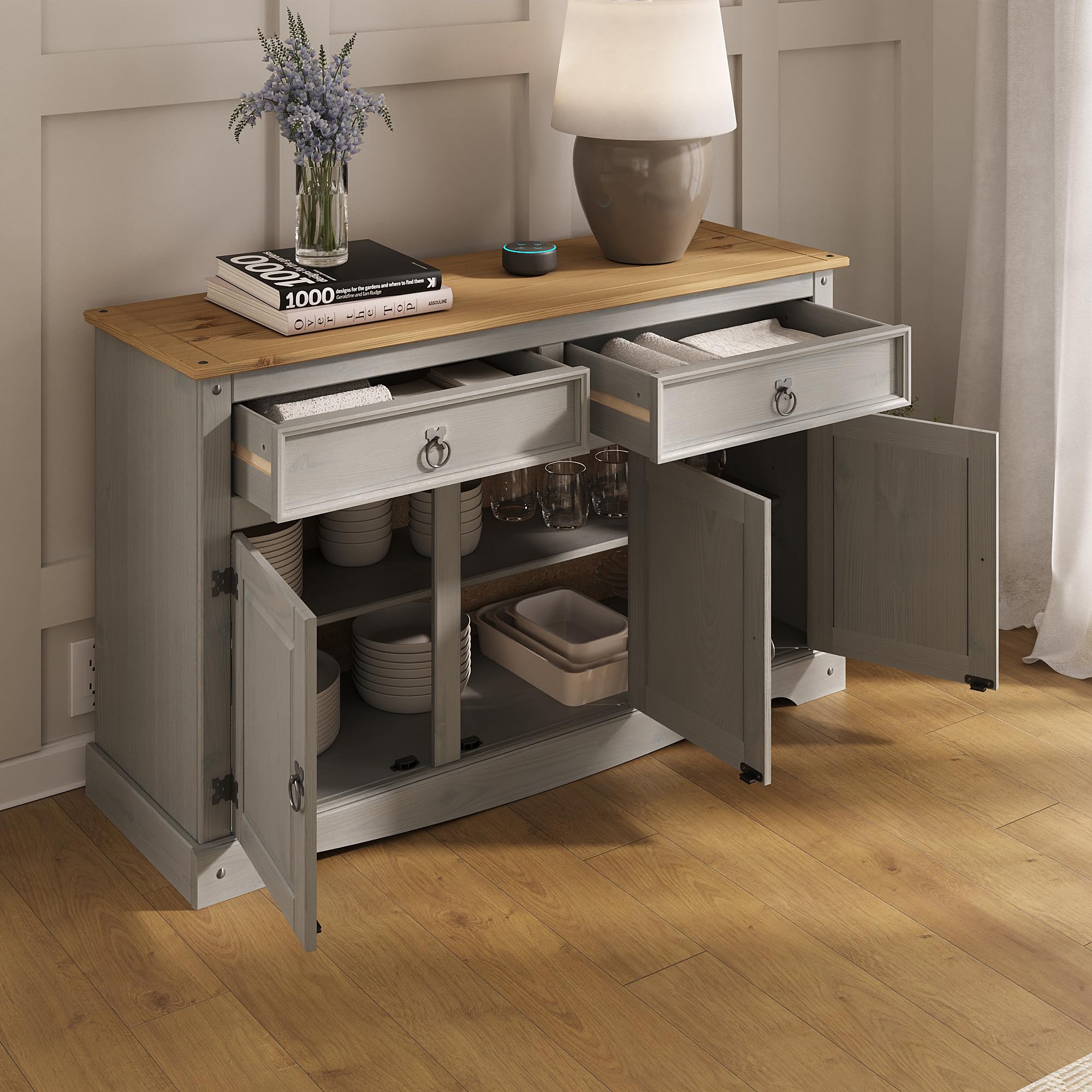 Solid Wood Buffet & Sideboard - 51.9