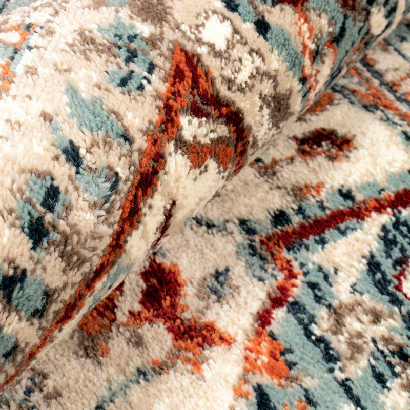 Lucida Traditional Tribal Floral Indoor Area Rug - Non-Slip Soft Living Room Carpet for Home Decor, Bedroom, Dorm & Office