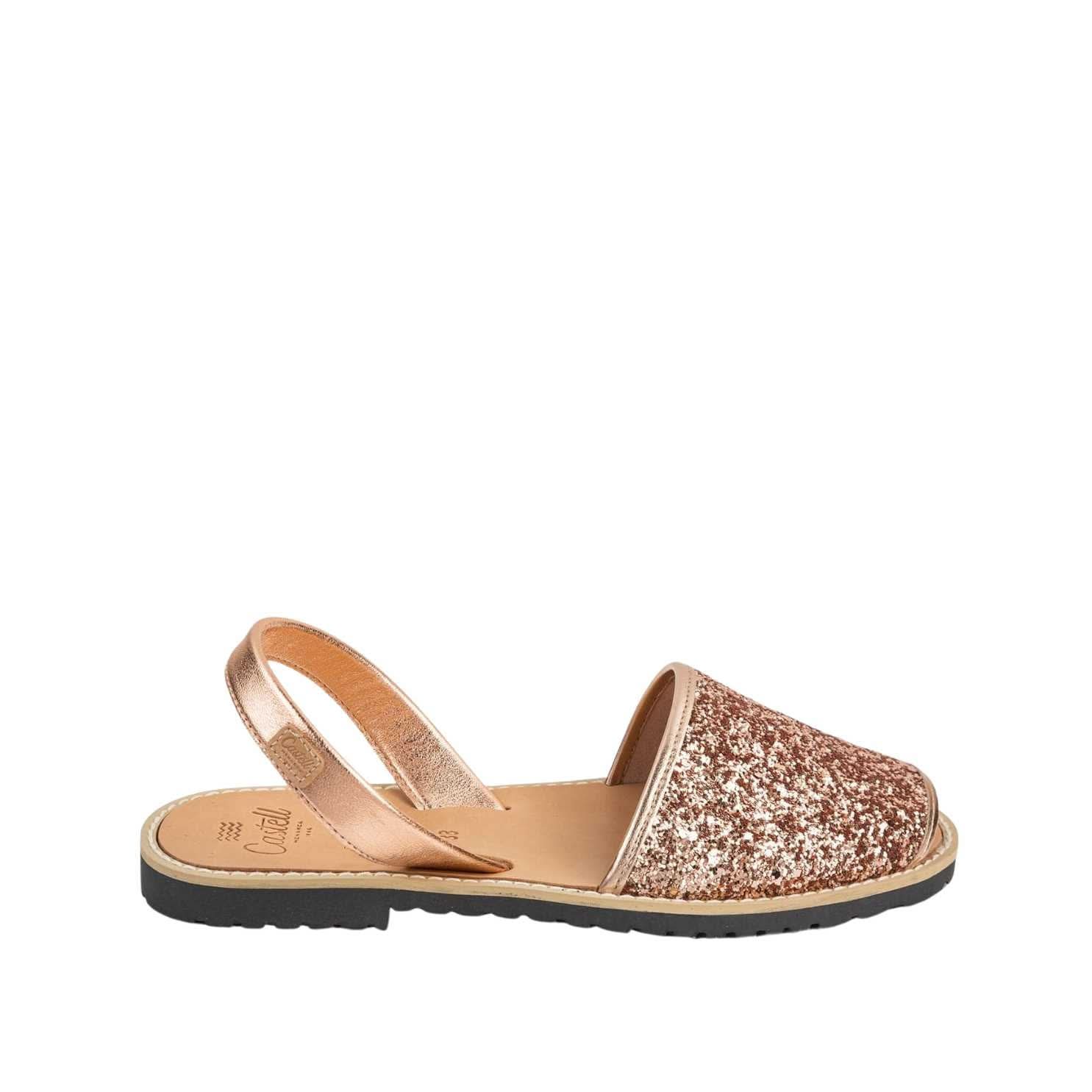 Madona 1056R Women's Open Toe Glitter Leather Menorcan Sandals - Perfect for Beach Vacations, Summer Parties & Casual Outings