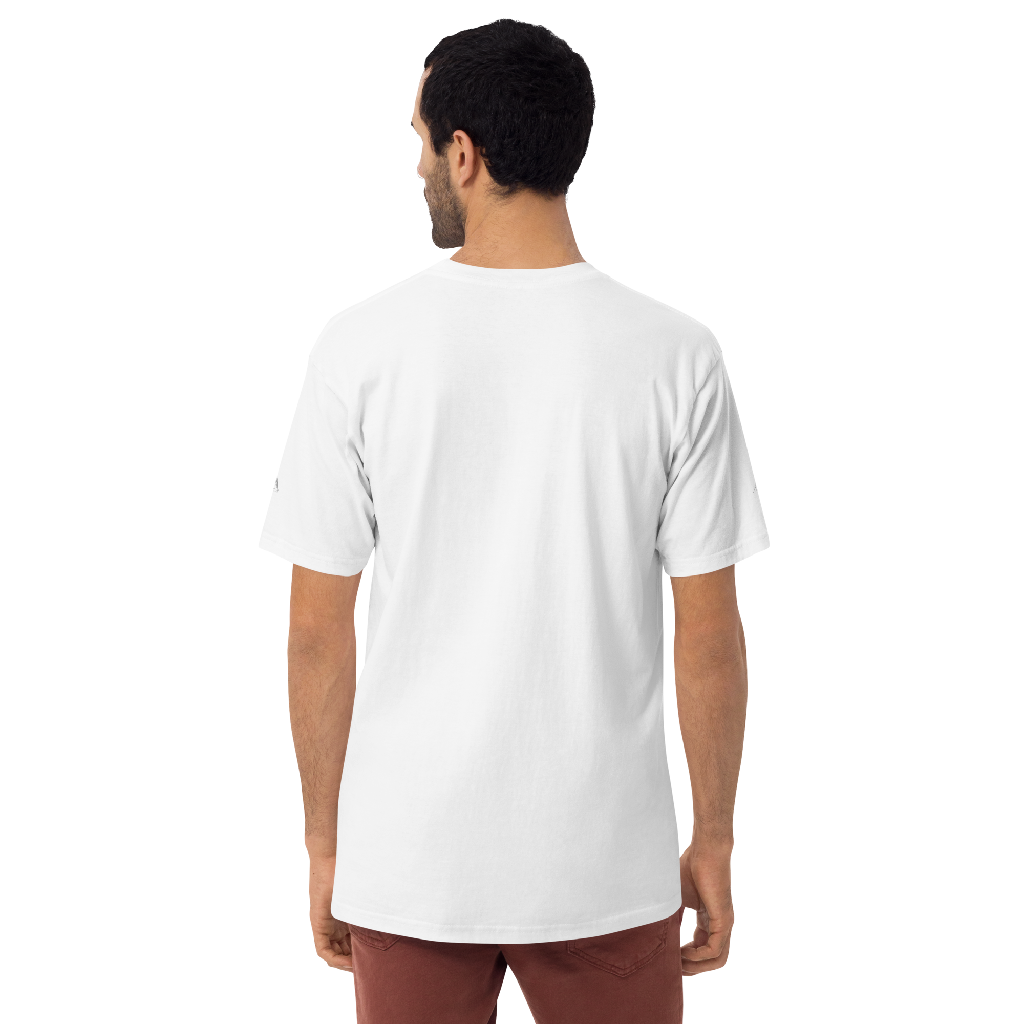 Heavyweight Cotton T-Shirt for Men - Premium White Crew Neck Tee - Soft & Durable Casual Shirt for Everyday Wear, Gym, and Outdoor Activities