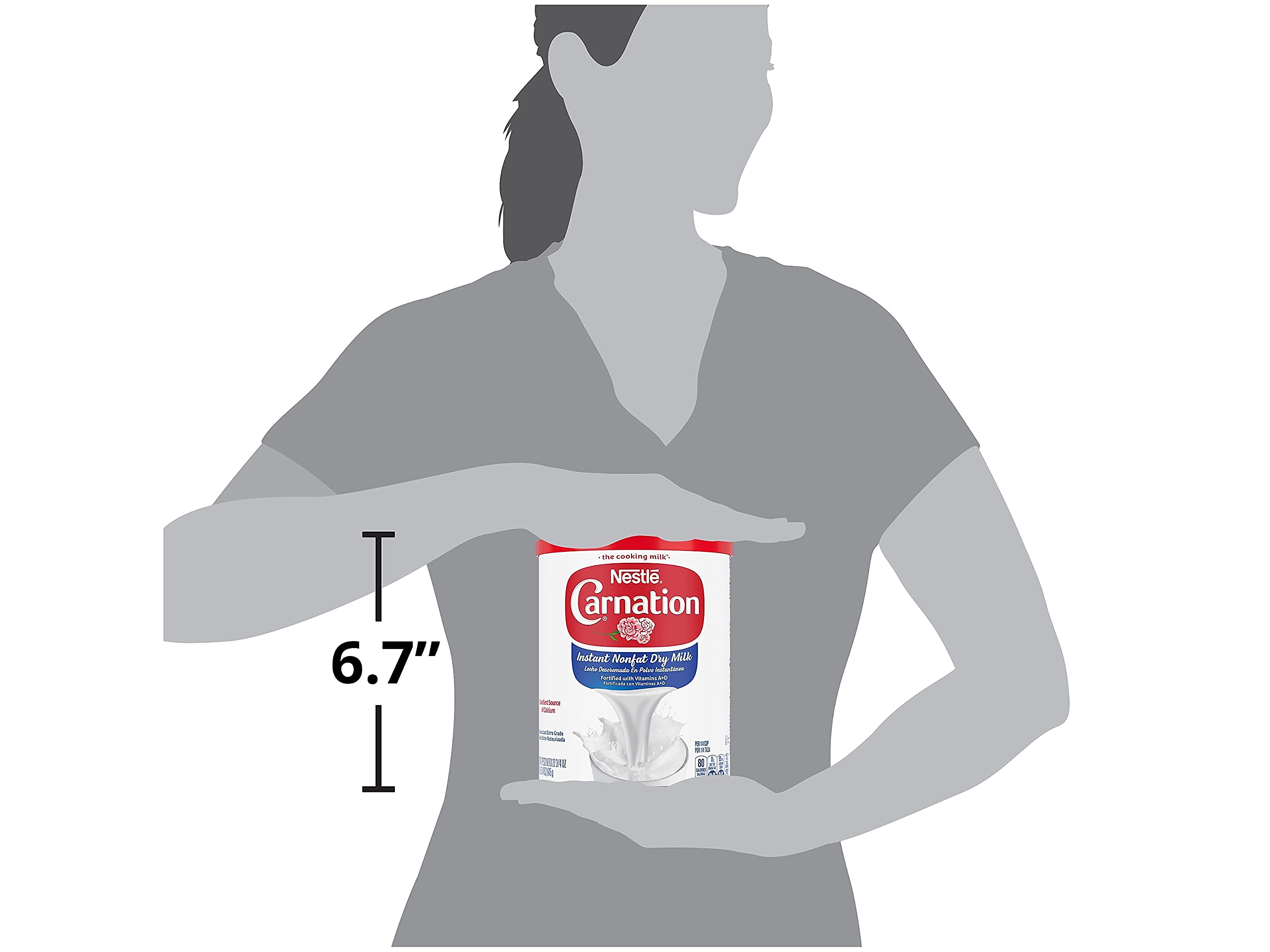 Carnation® Instant Nonfat Dry Milk Powder - Unsweetened, 22.75 oz Canister (Pack of 4) | Great for Baking, Coffee Creamer & Emergency Food Storage