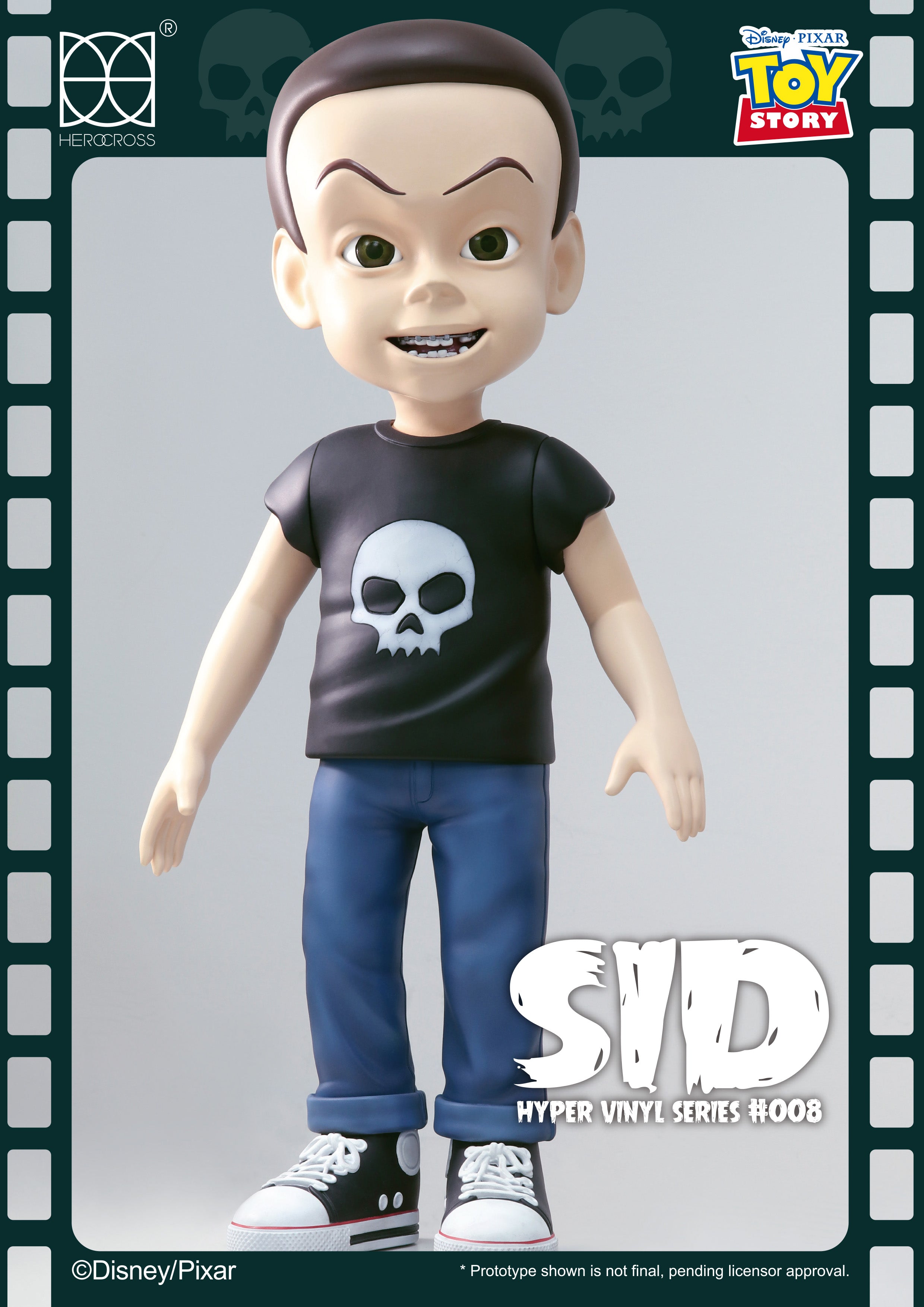 HEROCROSS Hybrid Vinyl Series 008 Disney Toy Story Sid Phillips 24-inch Collectible Action Figure - Perfect for Disney Fans, Toy Collectors and Home Decor