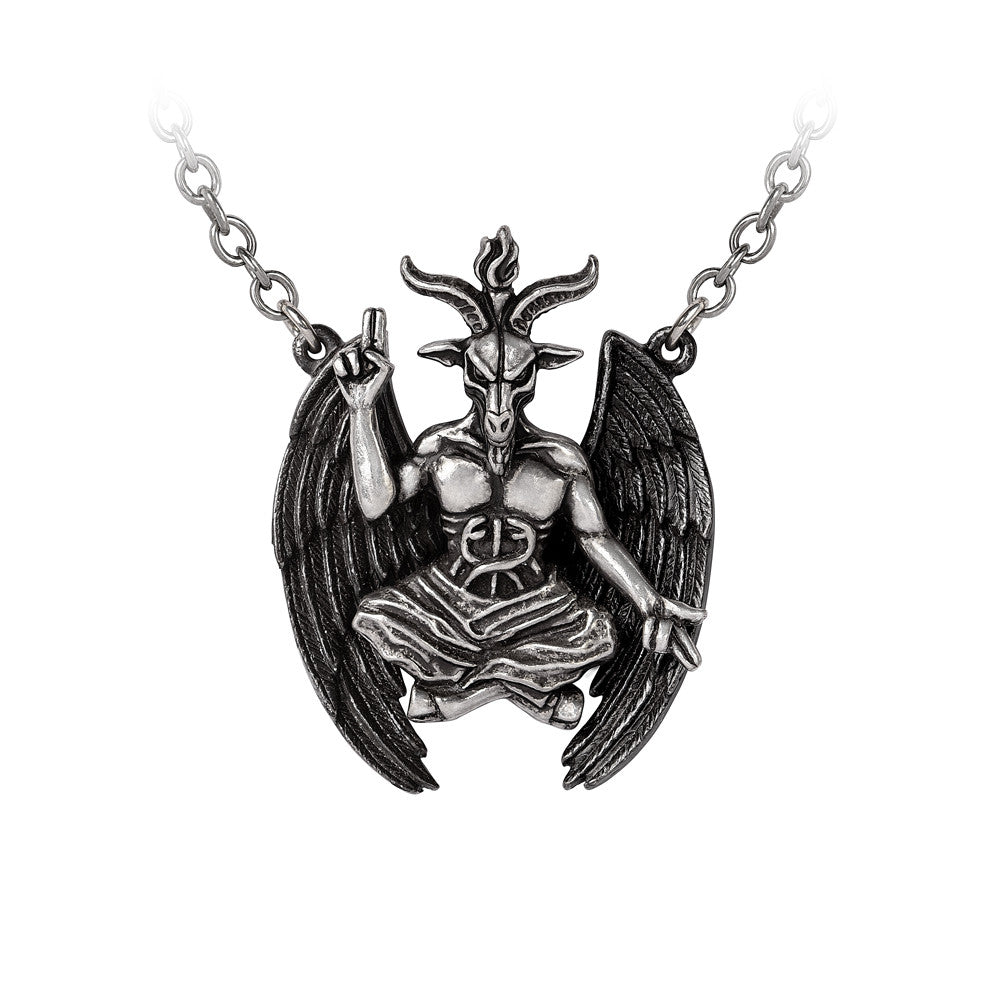 Baphomet Necklace for Men & Women - Gothic Satanic Jewelry Pendant with Chain - Perfect for Halloween, Cosplay & Alternative Fashion