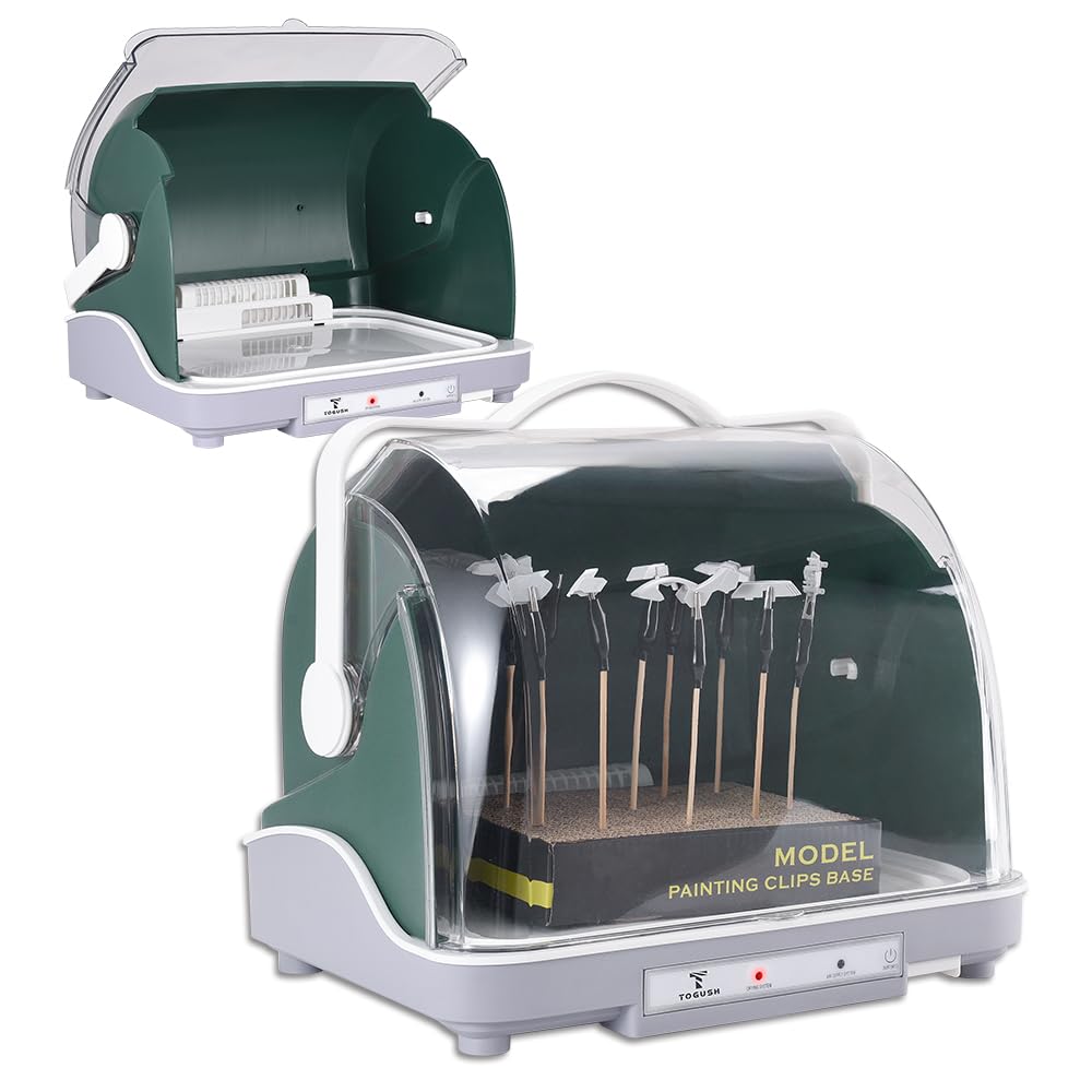 120W T TOGUSH Airbrush Drybooth - Constant Temperature Model Painting Dehydrator for Hobbyists - Works with Water-Based, Oil-Based & Marker Paints - Perfect for Miniature Painting, Warhammer Models & DIY Crafts