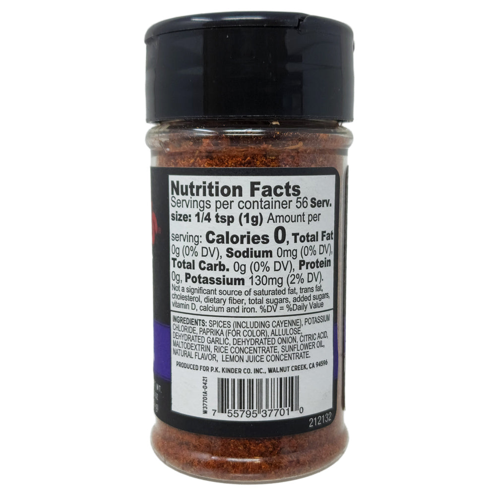 Kinder's No Salt Blackened Seasoning 2.0 oz - Healthy Low Sodium Spice Blend for Grilling, BBQ, Chicken, Fish & Seafood - Perfect for Keto, Paleo & Gluten-Free Diets