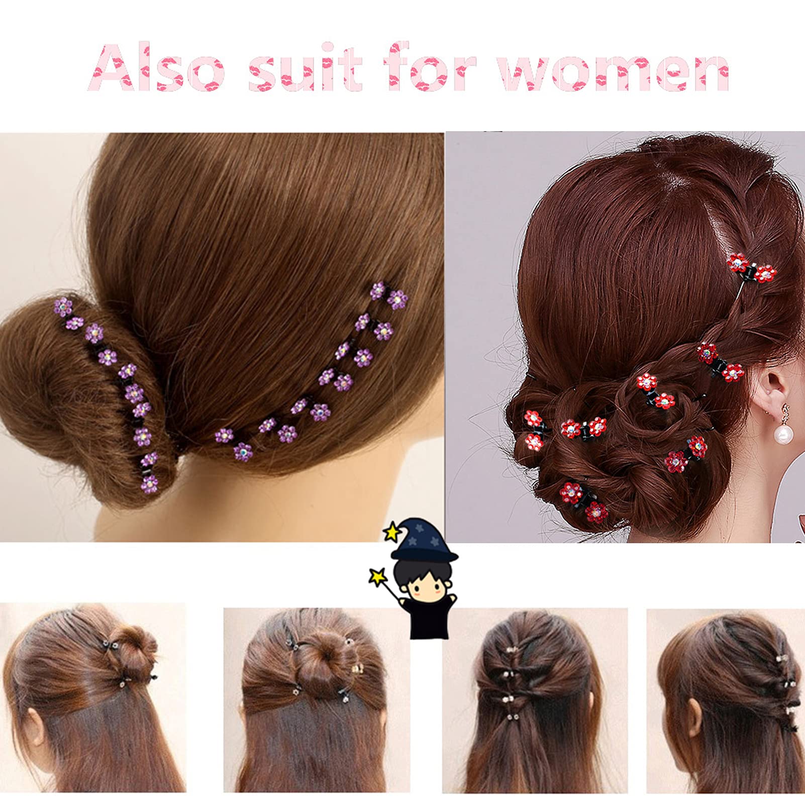 65pcs Mini Claw Hair Clips for Women & Girls - Mix Colors for Thin Hair & Bangs - Party & Daily Use