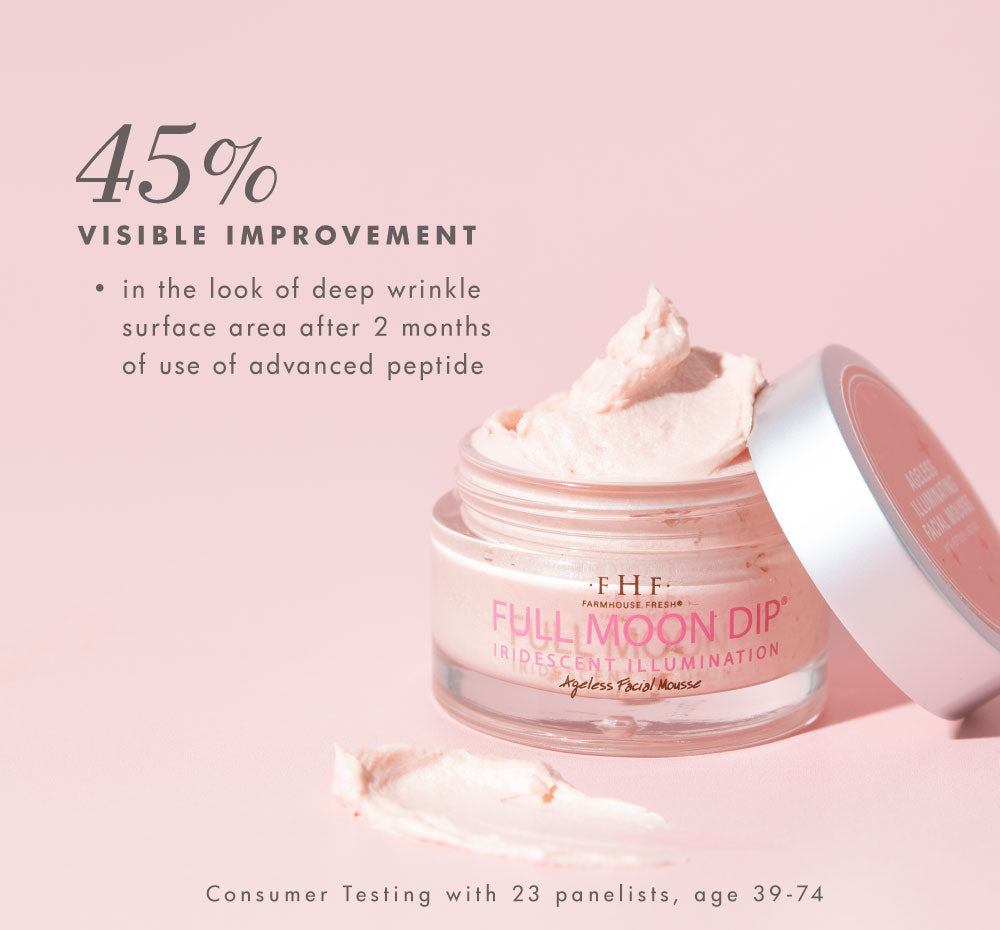 Full Moon Dip® Iridescent Ageless Facial Mousse - Anti-Aging Skincare with Hyaluronic Acid | Hydrating & Plumping Face Cream for Glowing Skin | Perfect for Night Routine & Special Occasions