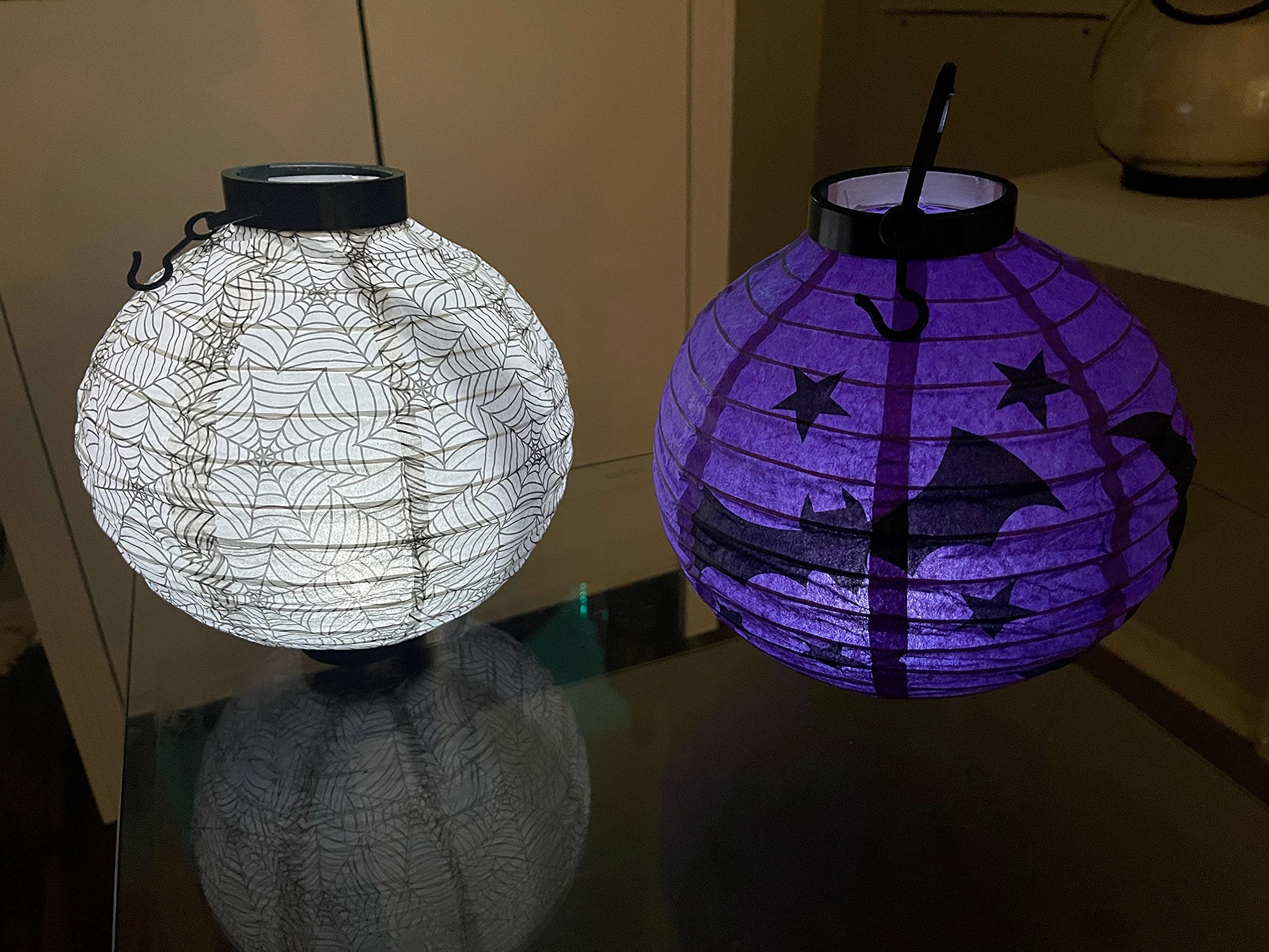 Halloween Decorations - Glow-in-the-Dark Bat Paper Lantern for Spooky Party Decor | Indoor/Outdoor Hanging Light | Perfect for Halloween Parties, Haunted Houses & Yard Displays