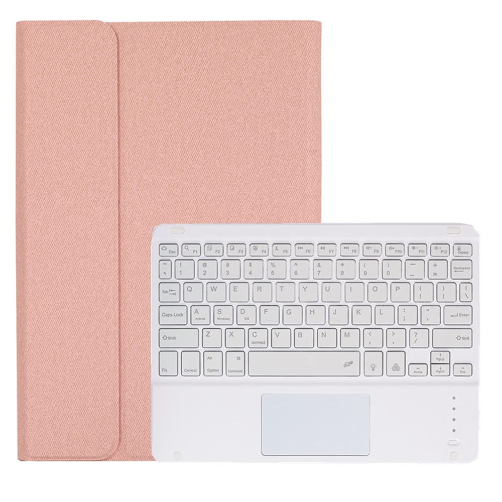 iPad Mini 6th Generation 2021 Case with Touchpad Keyboard - Detachable Bluetooth Keyboard Cover with Pencil Holder & Trackpad | Perfect for Work, Study & Travel (Pink)