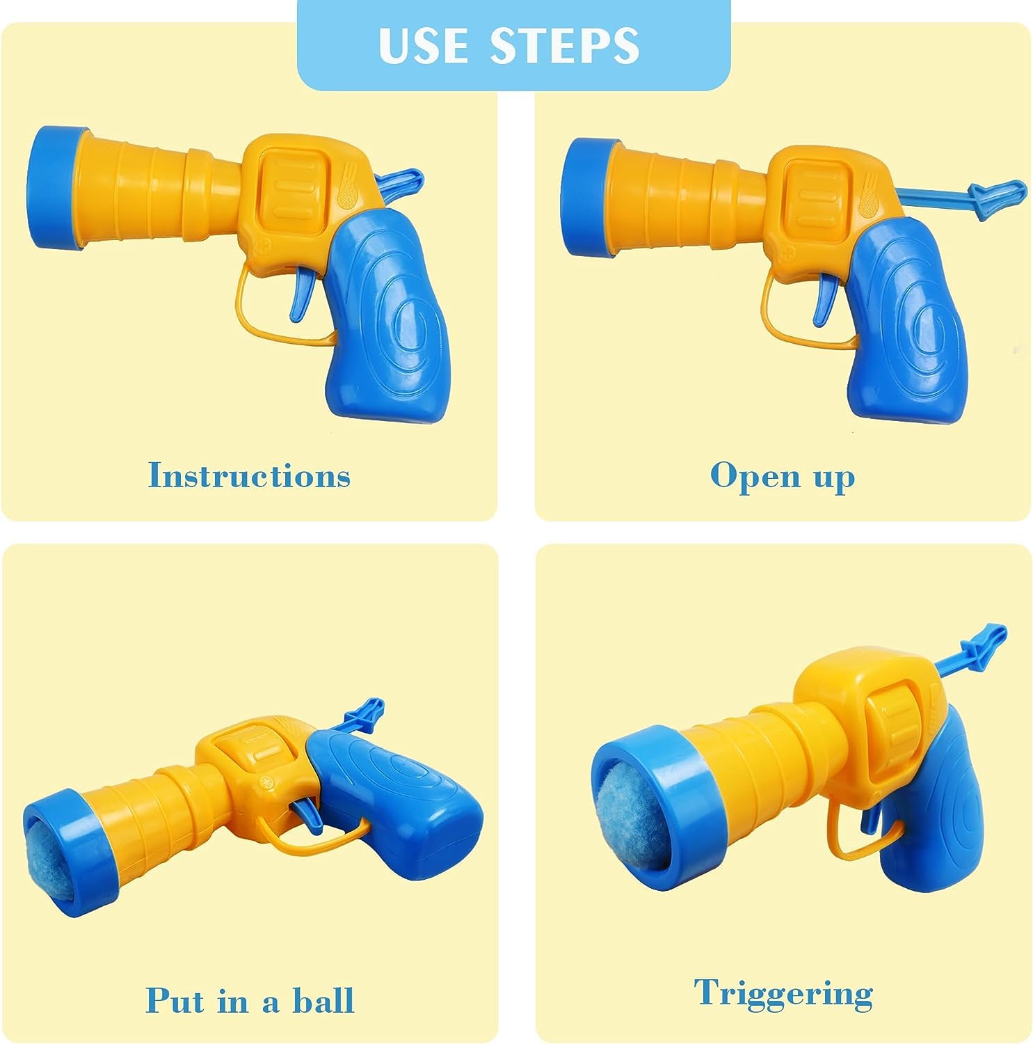 Interactive Cat Toys for Indoor Cats - 100 Pom Pom Balls with Launcher, Self-Play Ball Toy for Kitty Enrichment | Perfect for Playtime, Exercise & Mental Stimulation