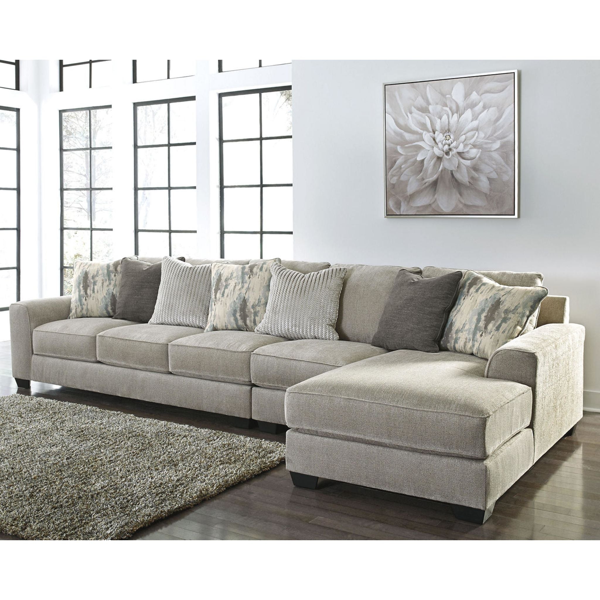 Ardsley 3-Piece Sectional Sofa with Chaise Lounge - Modern L-Shaped Couch for Living Room, Family Room & Home Theater - Soft Fabric Upholstery & Sturdy Frame
