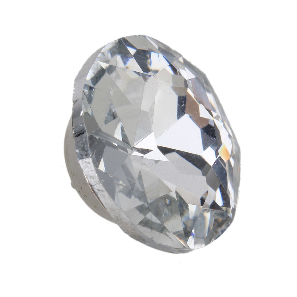 20pcs Clear Crystal Glass Diamond Upholstery Buttons 22x16mm - Perfect for Sofa, Headboard, Sewing & DIY Home Decor Projects