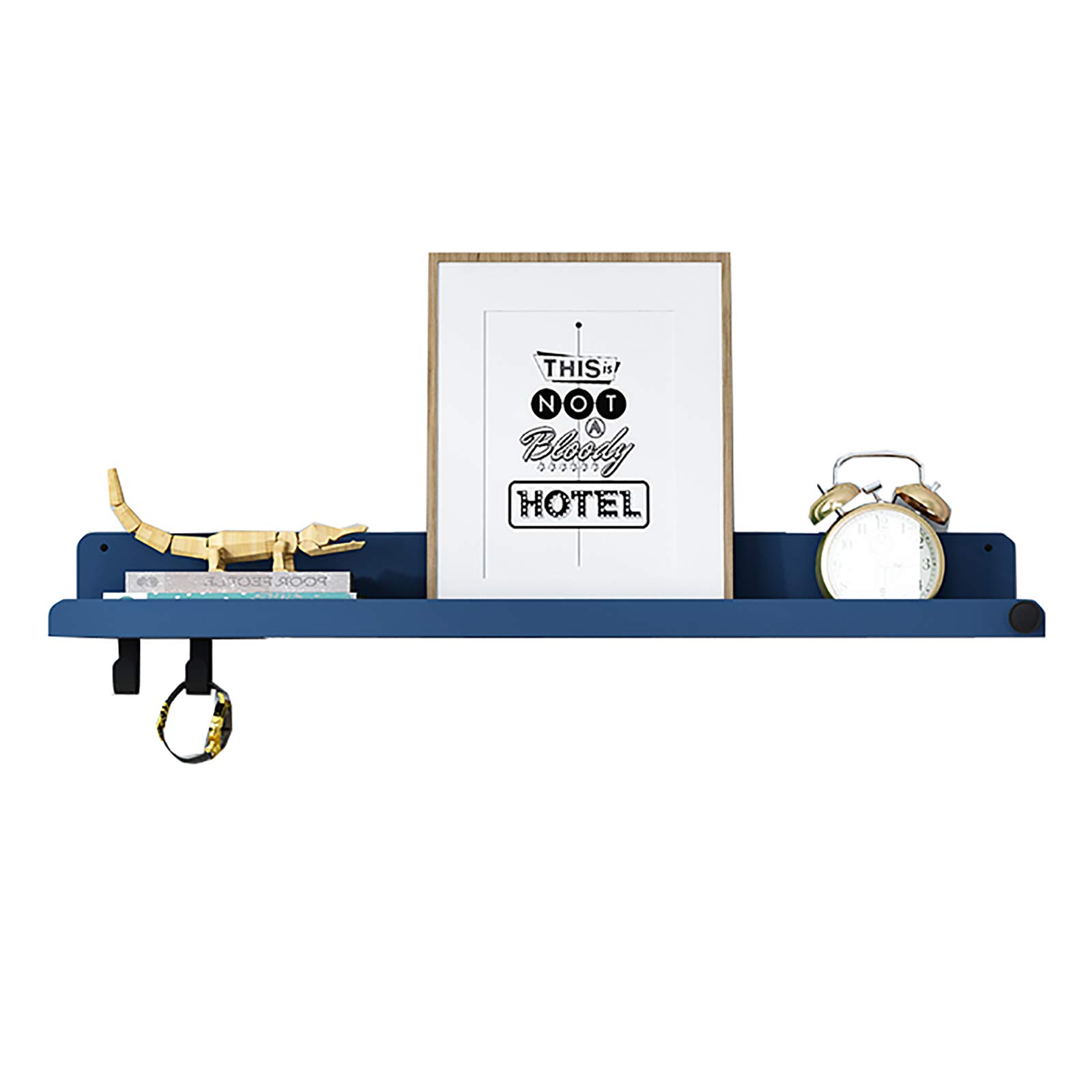 40/60/80cm Heavy Duty Metal Floating Wall Shelves - 15kg Load Capacity - Easy to Install Wall Mounted Shelves for Bathroom, Bedroom, Living Room & Kitchen - Perfect for Storage, Decor and Space Saving