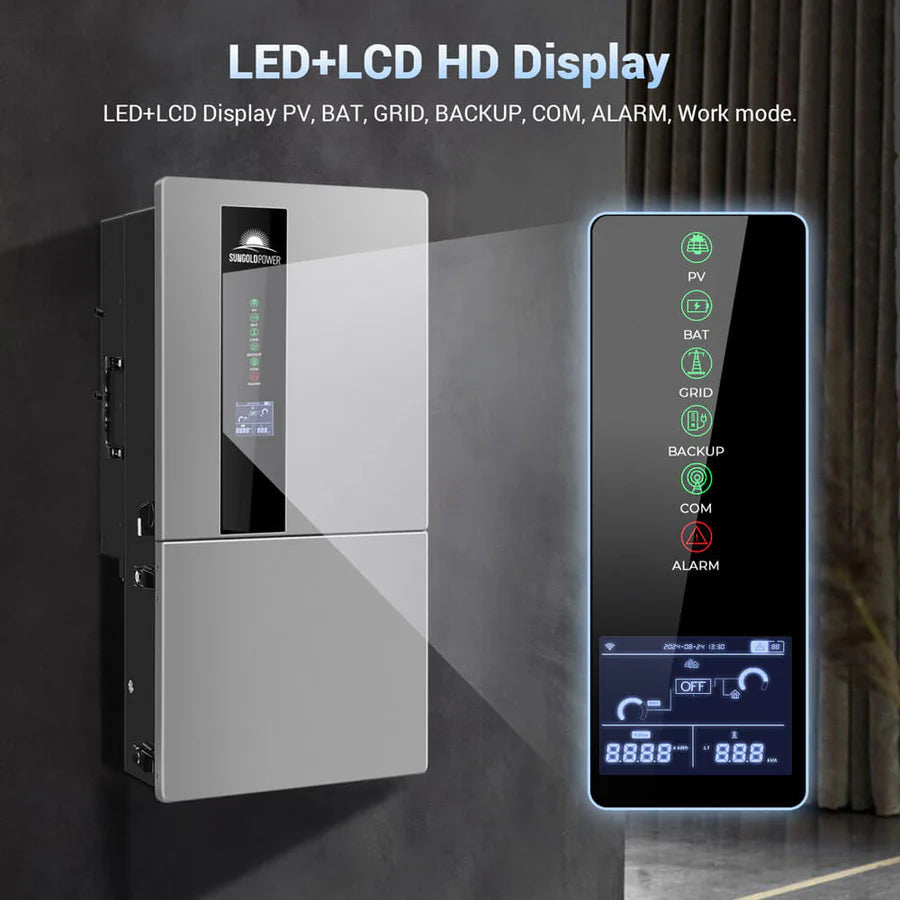 7.6KW Hybrid Solar Inverter 48V Split Phase SGN7.6K1HB - Off Grid Power Solution for Home, RV & Emergency Backup