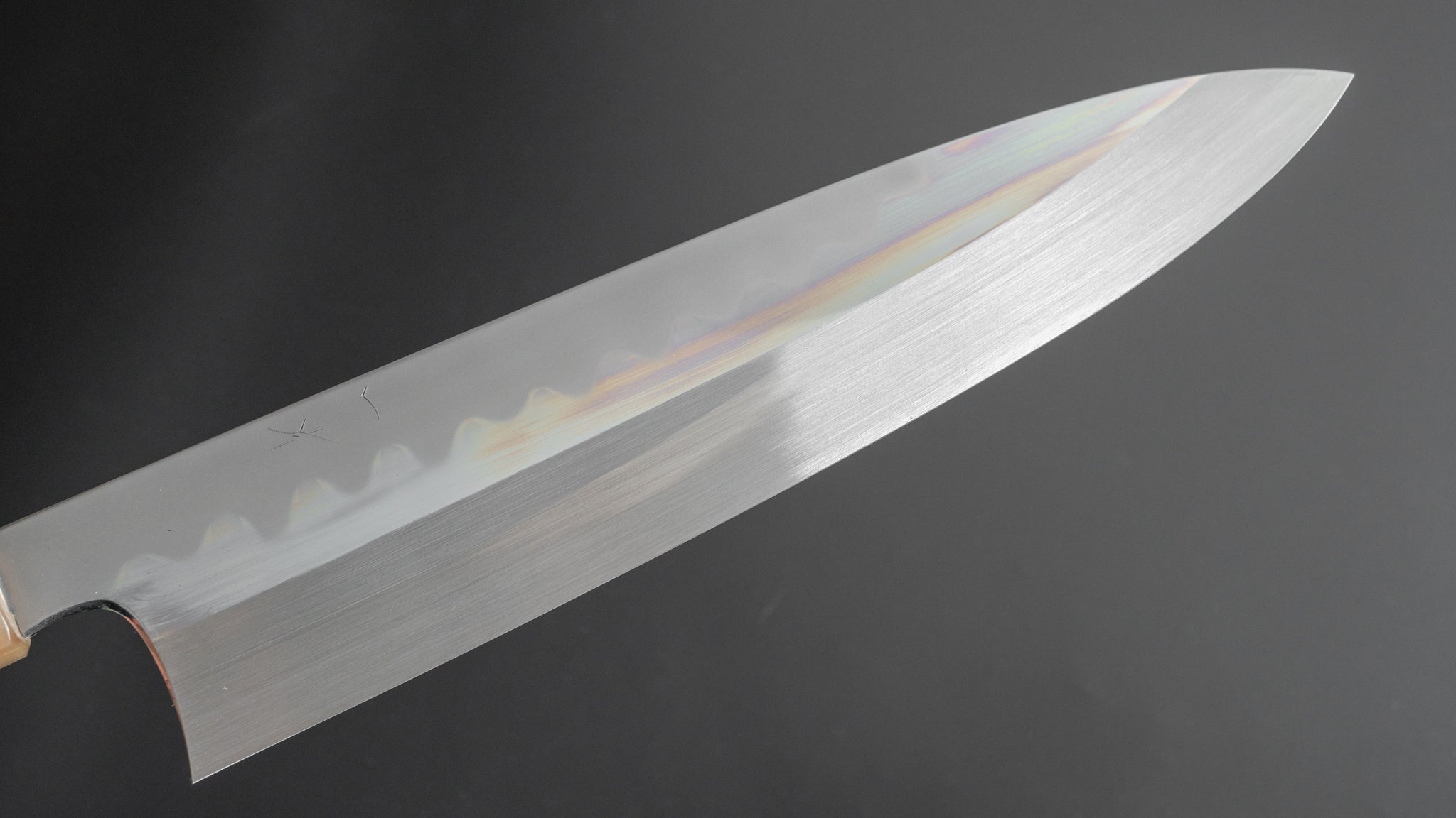 Hitohira Togashi Kyuzo White #1 Hakumon Mizu Honyaki Gyuto 240mm Japanese Chef Knife - Taihei Masur Birch Handle (#047) with Saya - Perfect for Sushi, Sashimi & Precision Cutting
