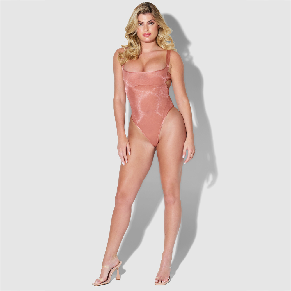 Yvone Sheer Layered Mesh Bra Bodysuit - Sexy Lingerie for Women | Comfortable Stretchable Underwear | Perfect for Date Night & Boudoir Photography