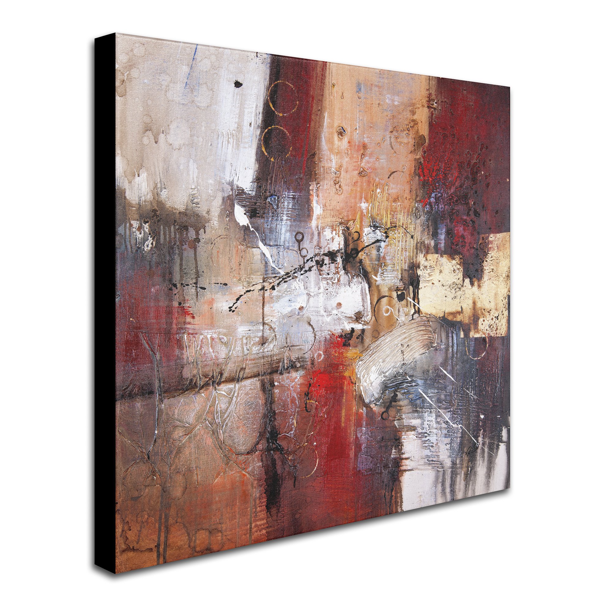 Trademark Art Rio Cube Abstract V Canvas Art - Modern Wall Decor for Living Room, Bedroom & Office - Premium Stretched Canvas Painting