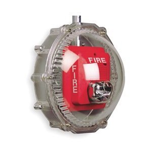 4-1/2D Audible and Strobe Surface Guard - Safety Alarm for Construction Sites & Industrial Work Zones