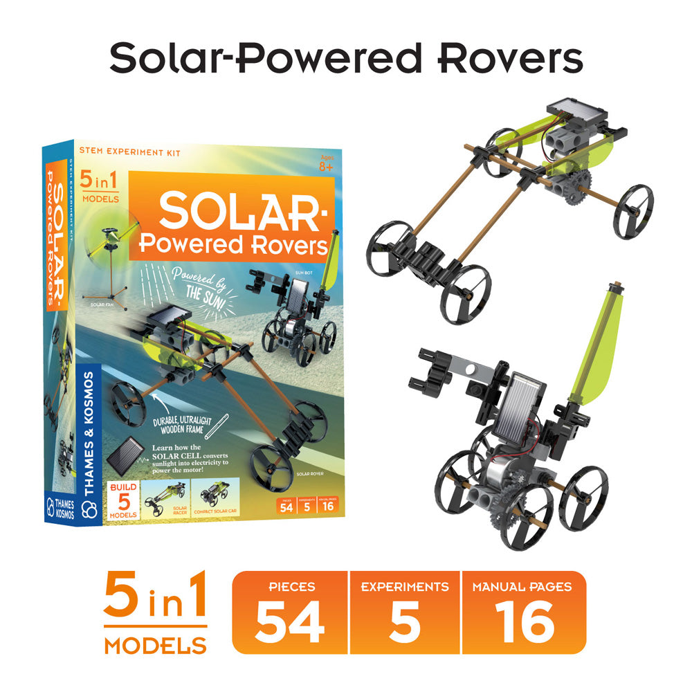 Fun & Educational Engineering 3-Pack: Ultralight Airplanes, Rubber Band Racers & Solar Powered Rovers - STEM Learning Toys for Kids Ages 8-12 - Perfect for Science Fairs, Classroom Projects & DIY Engineering Activities