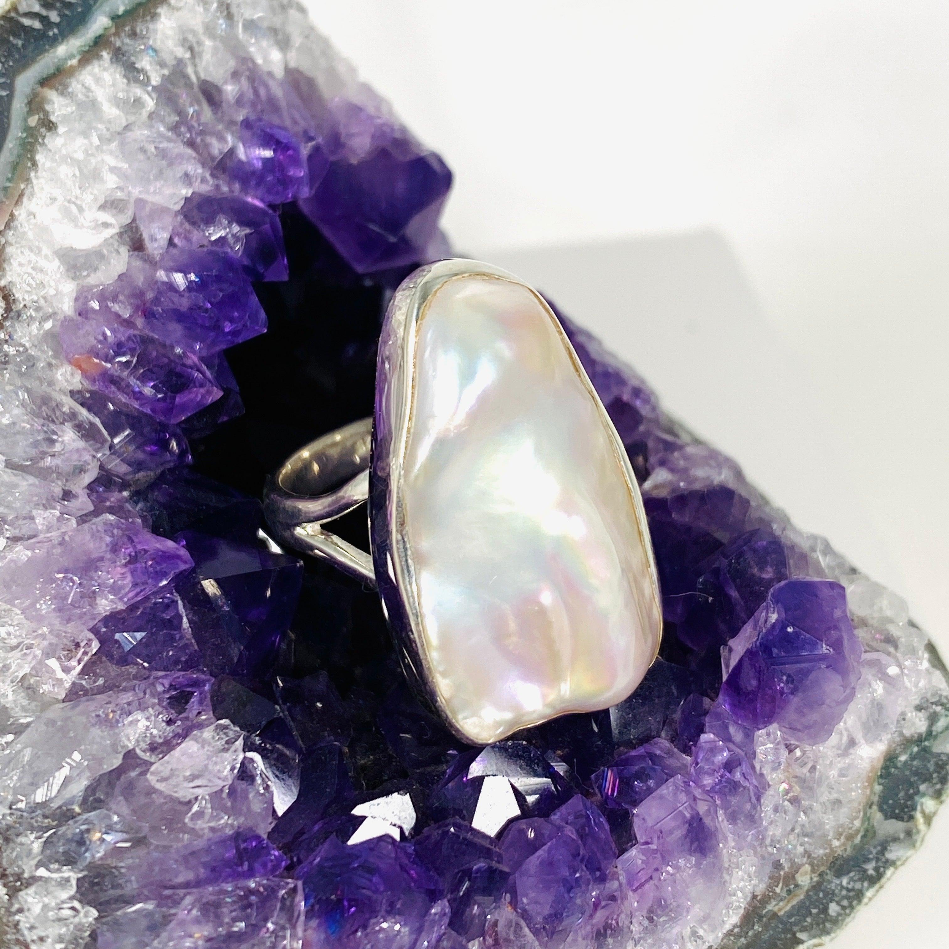 Elegant 8mm Pearl Ring for Women - KRGJ2930 | Perfect for Weddings, Parties & Special Occasions